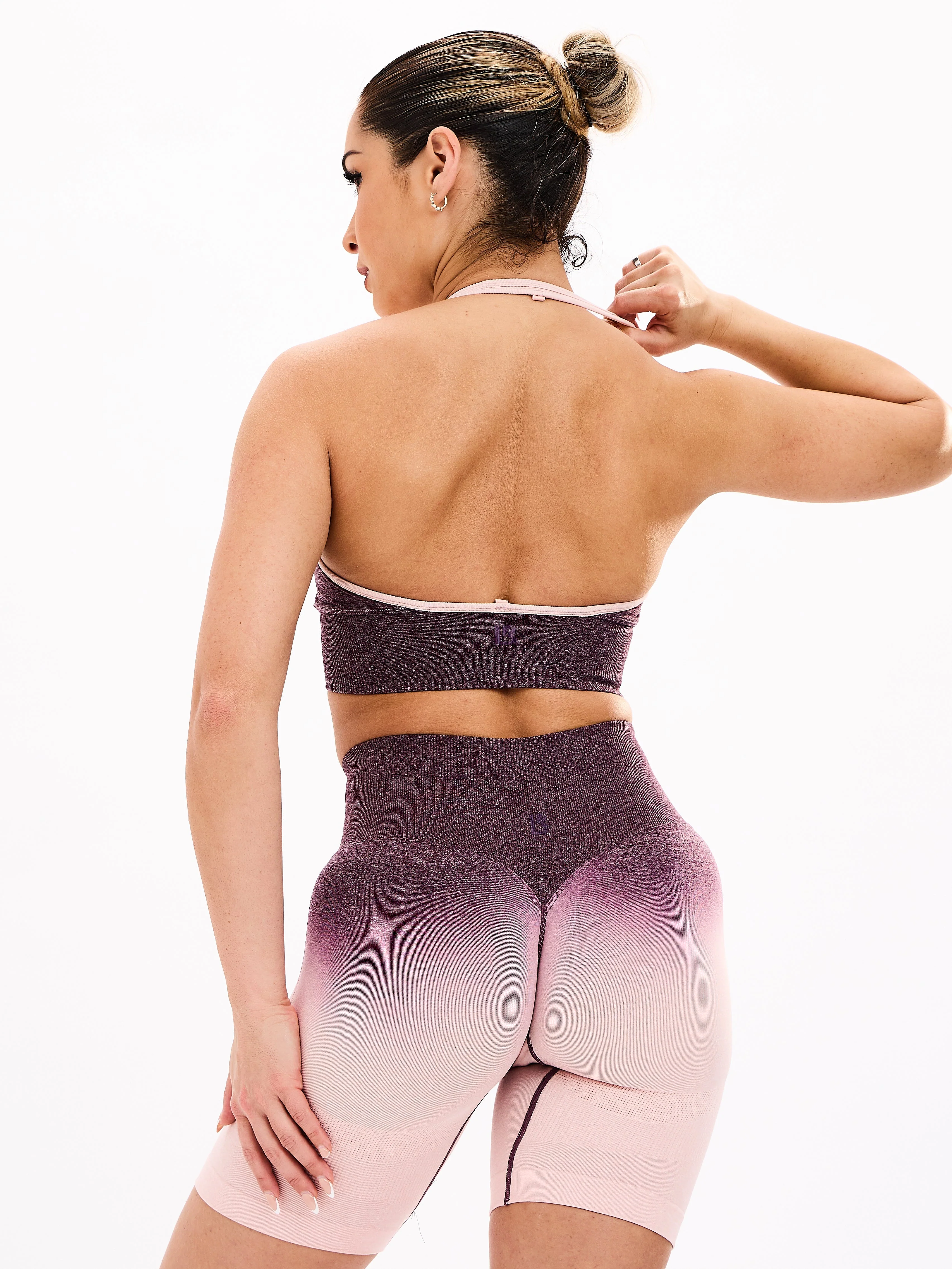 Halter Seamless Sports Bra - Court Ombre - Image 3