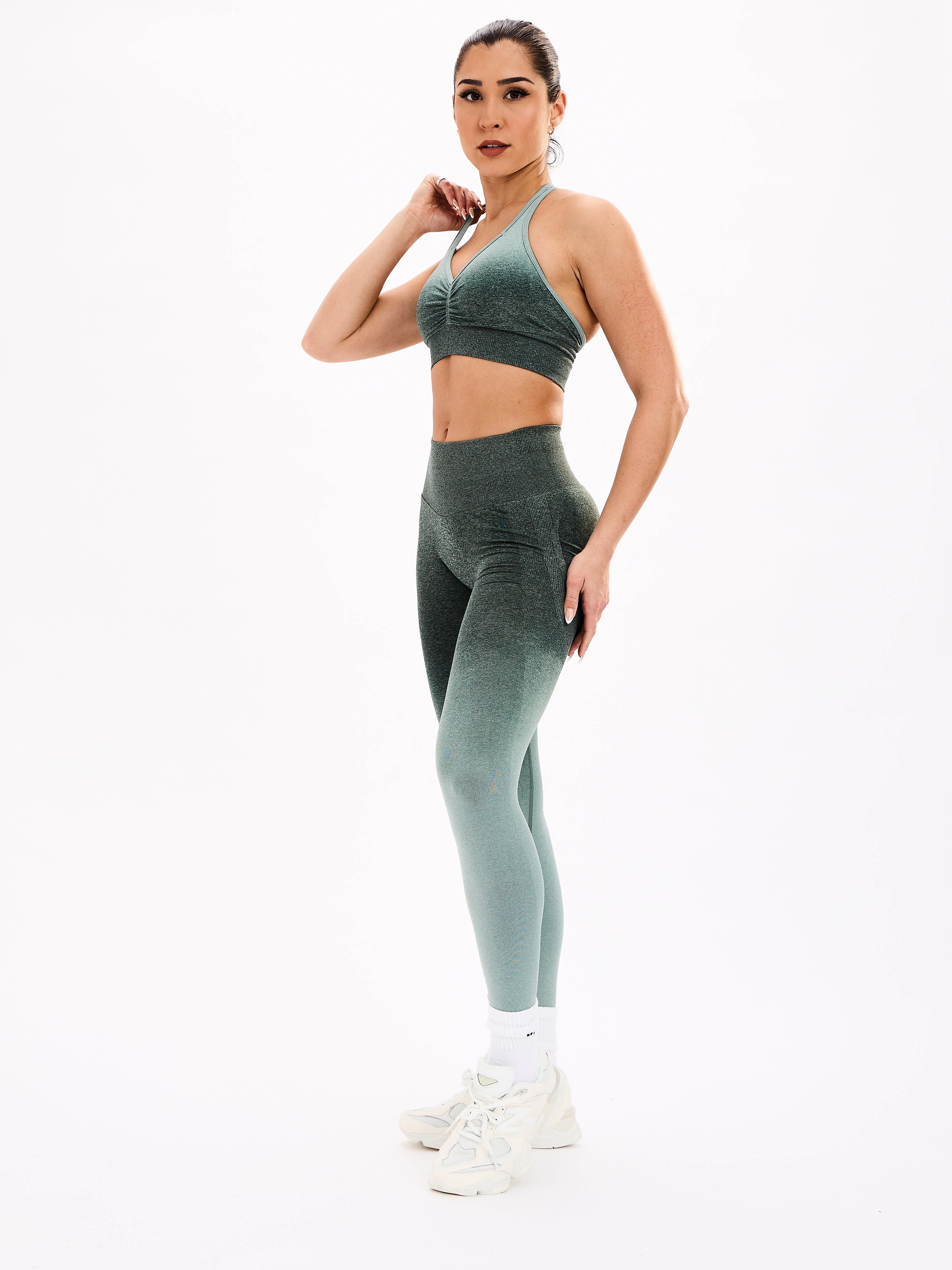 Halter Seamless Sports Bra - Garden Ombre - Image 5