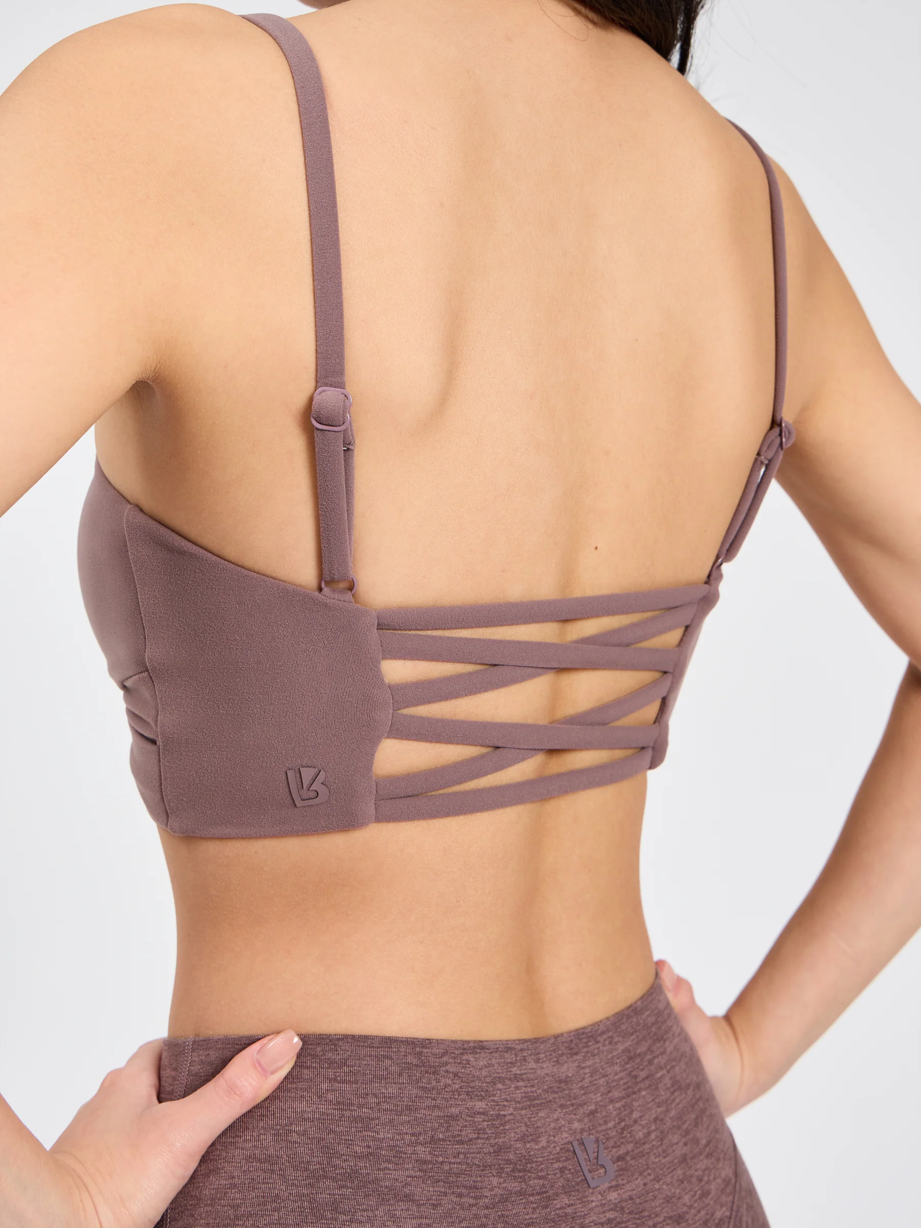 Ivy Wrap Sports Bra - Mocha Berry - Image 3