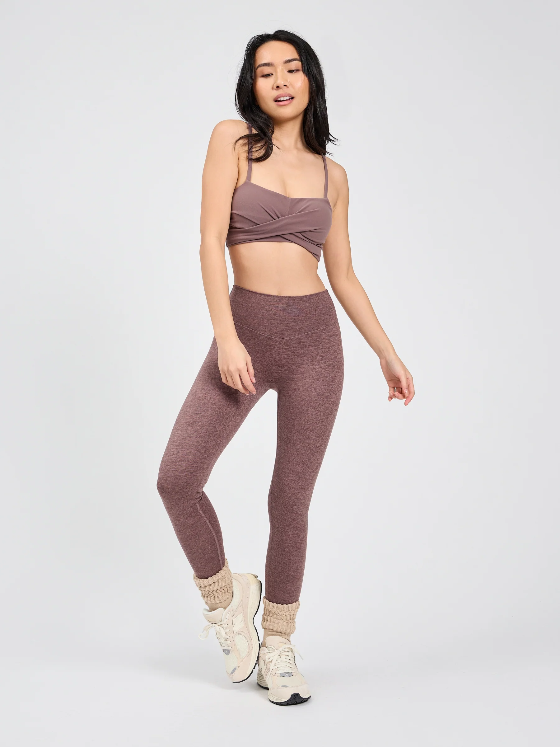 Ivy Wrap Sports Bra - Mocha Berry - Image 5