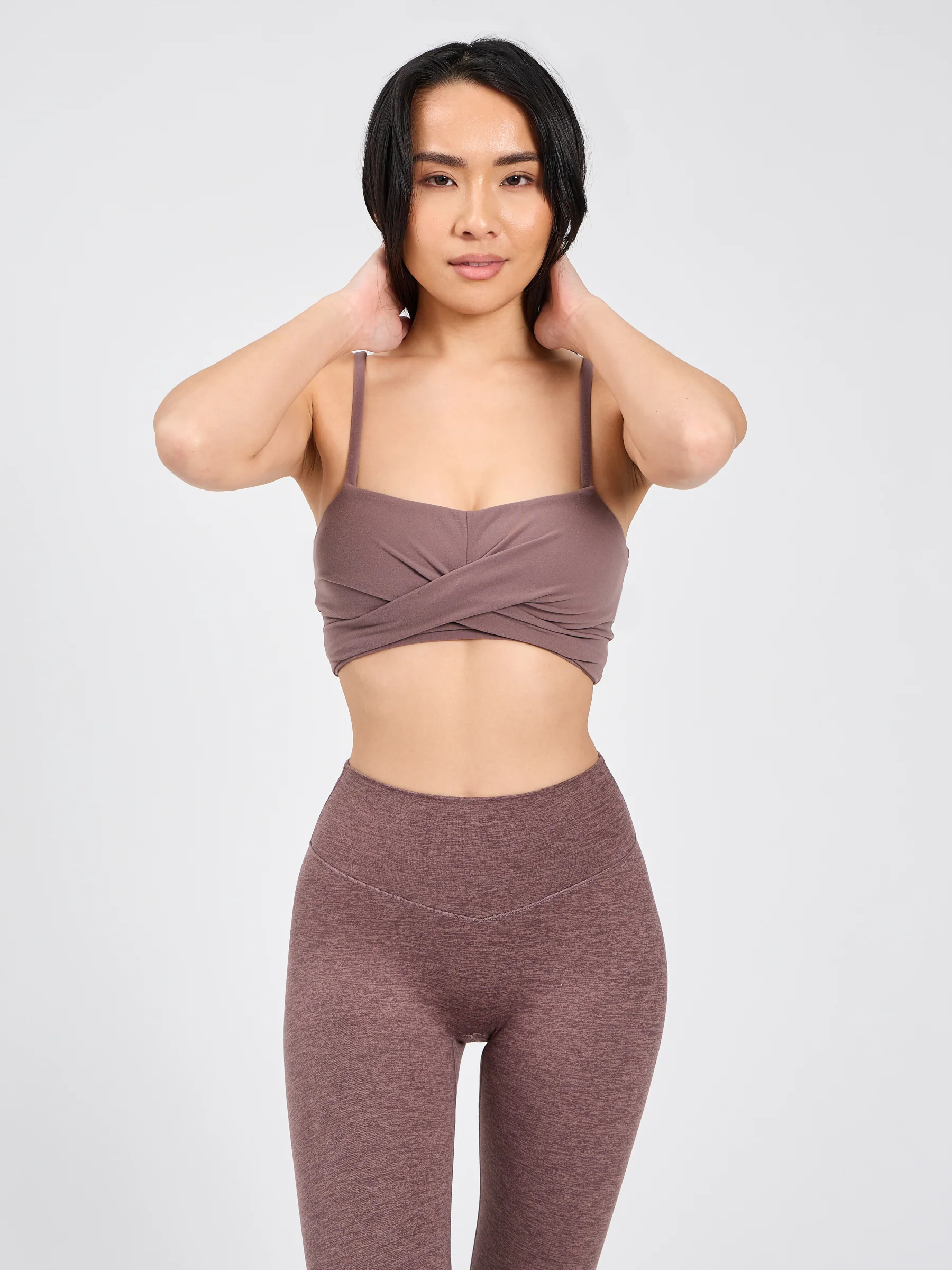 Ivy Wrap Sports Bra - Mocha Berry - Image 6