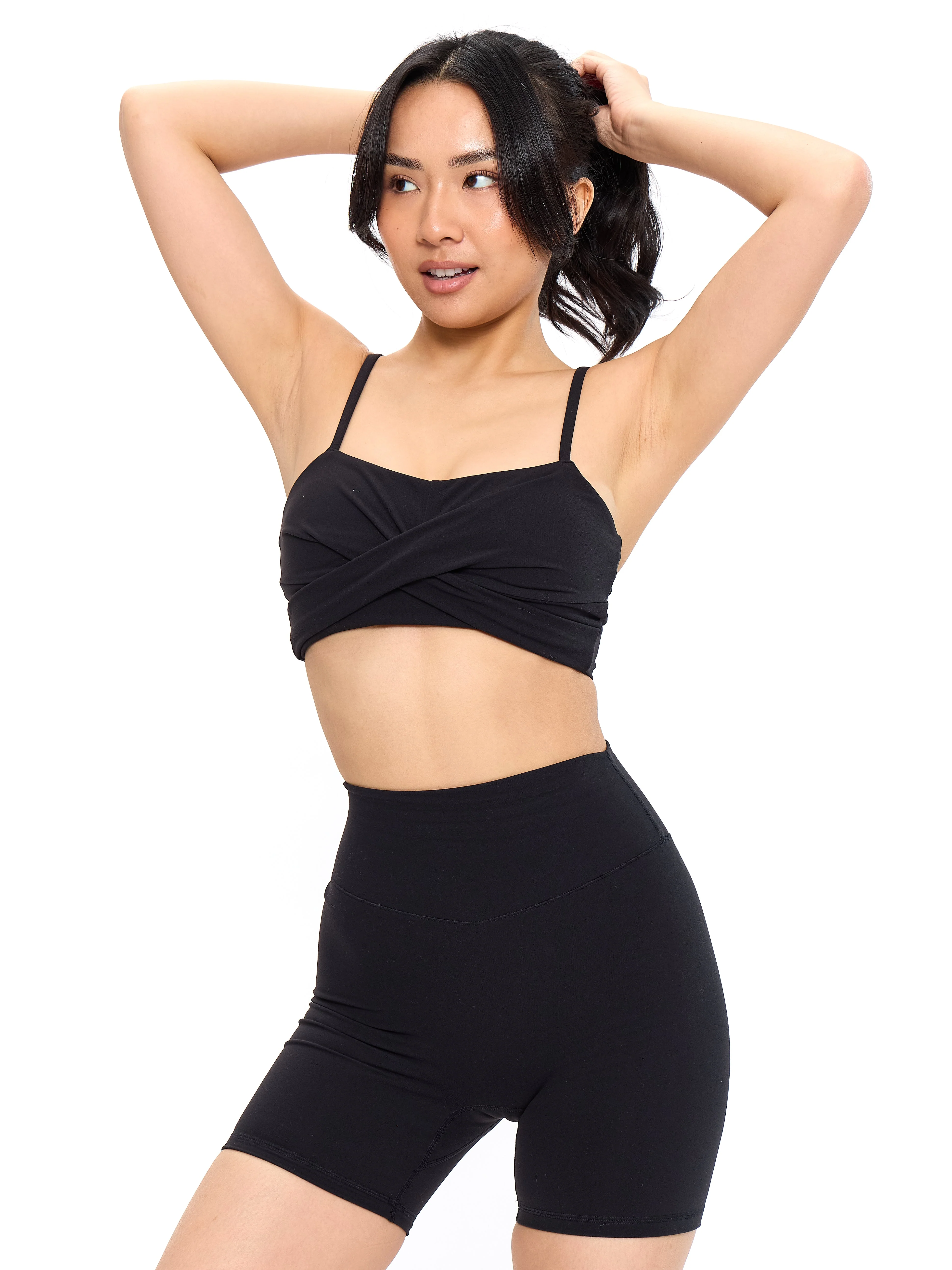 Ivy Wrap Sports Bra - Onyx Black - Image 3