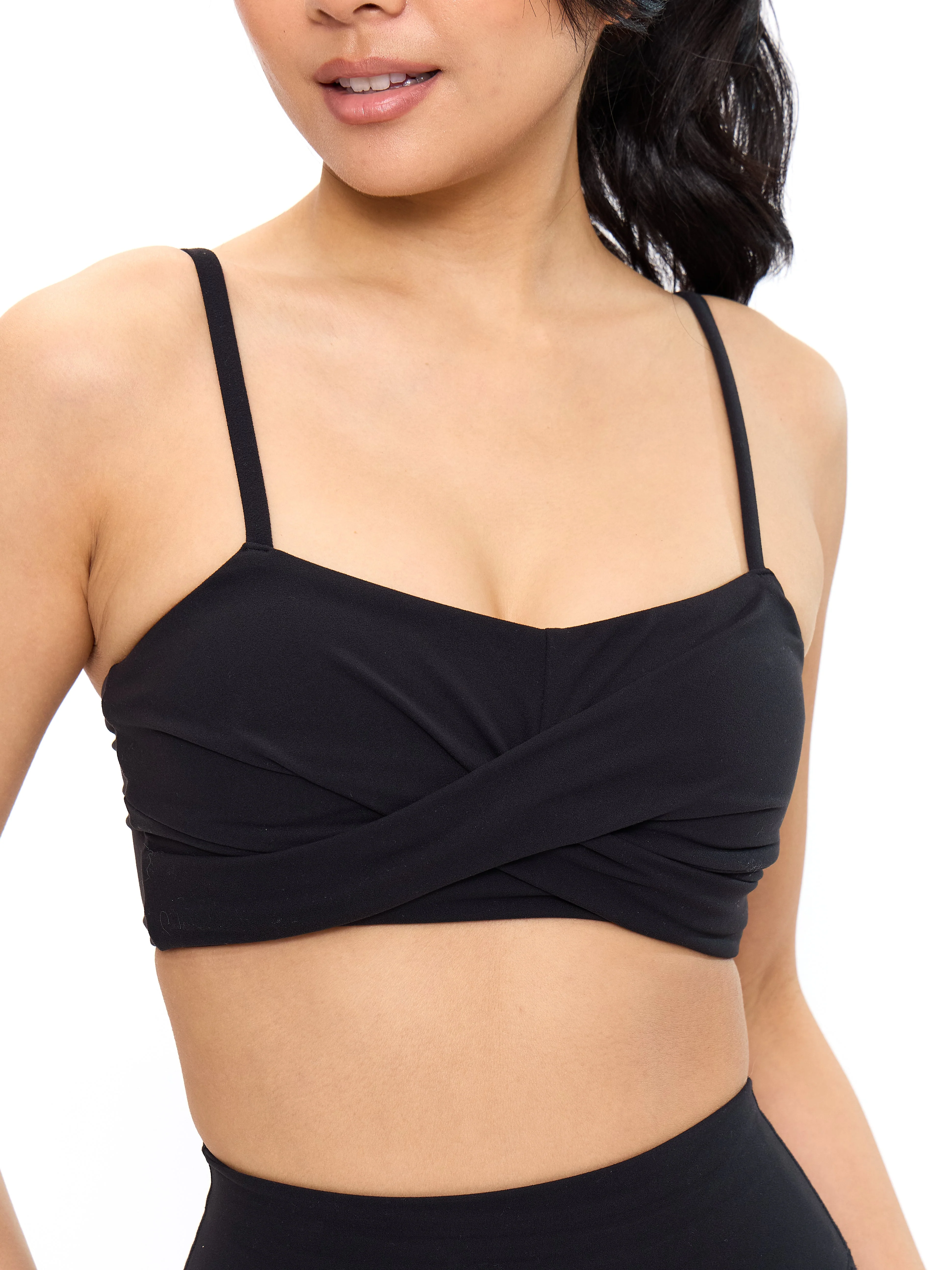 Ivy Wrap Sports Bra - Onyx Black - Image 4