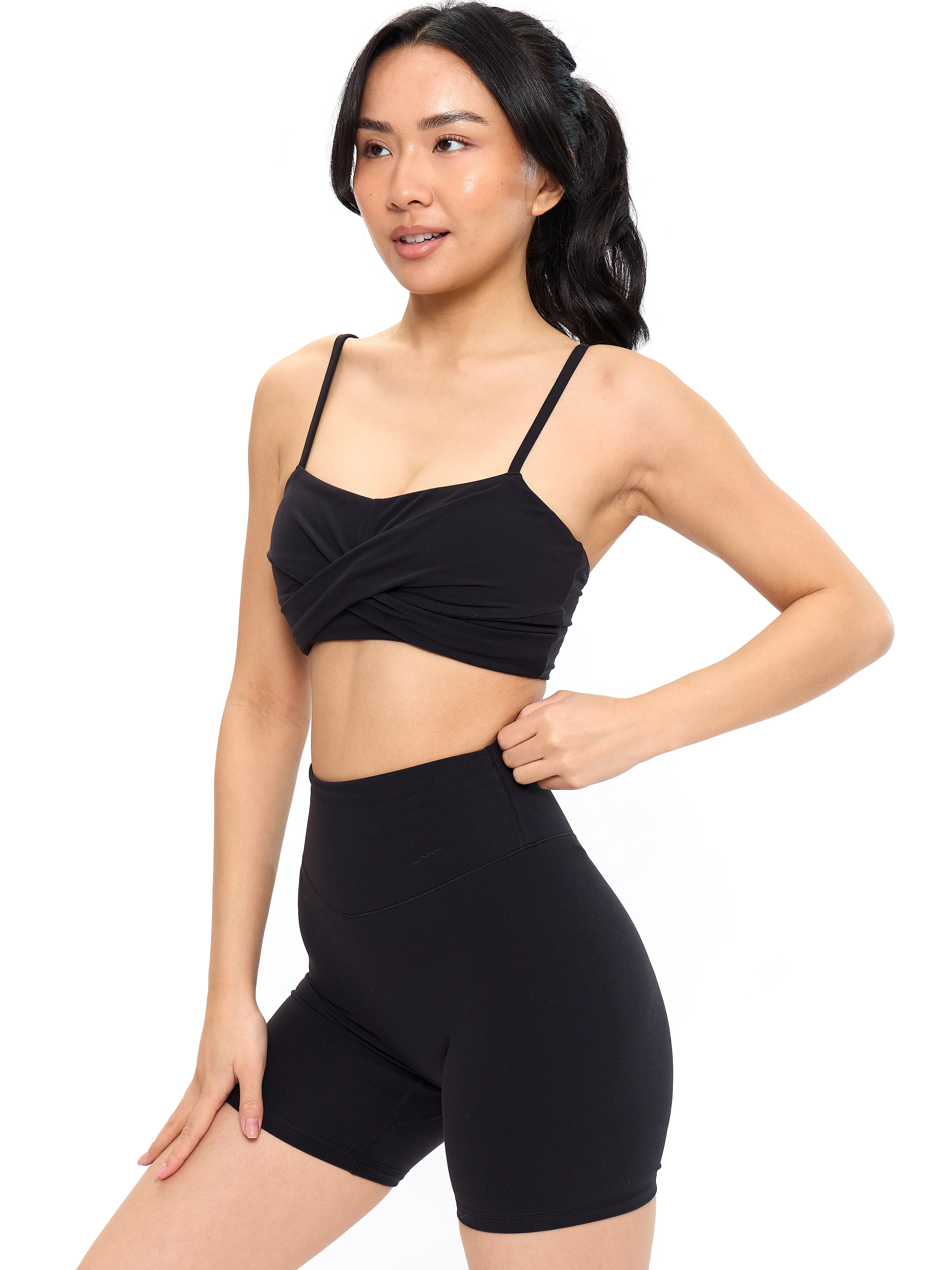 Ivy Wrap Sports Bra - Onyx Black - Image 6