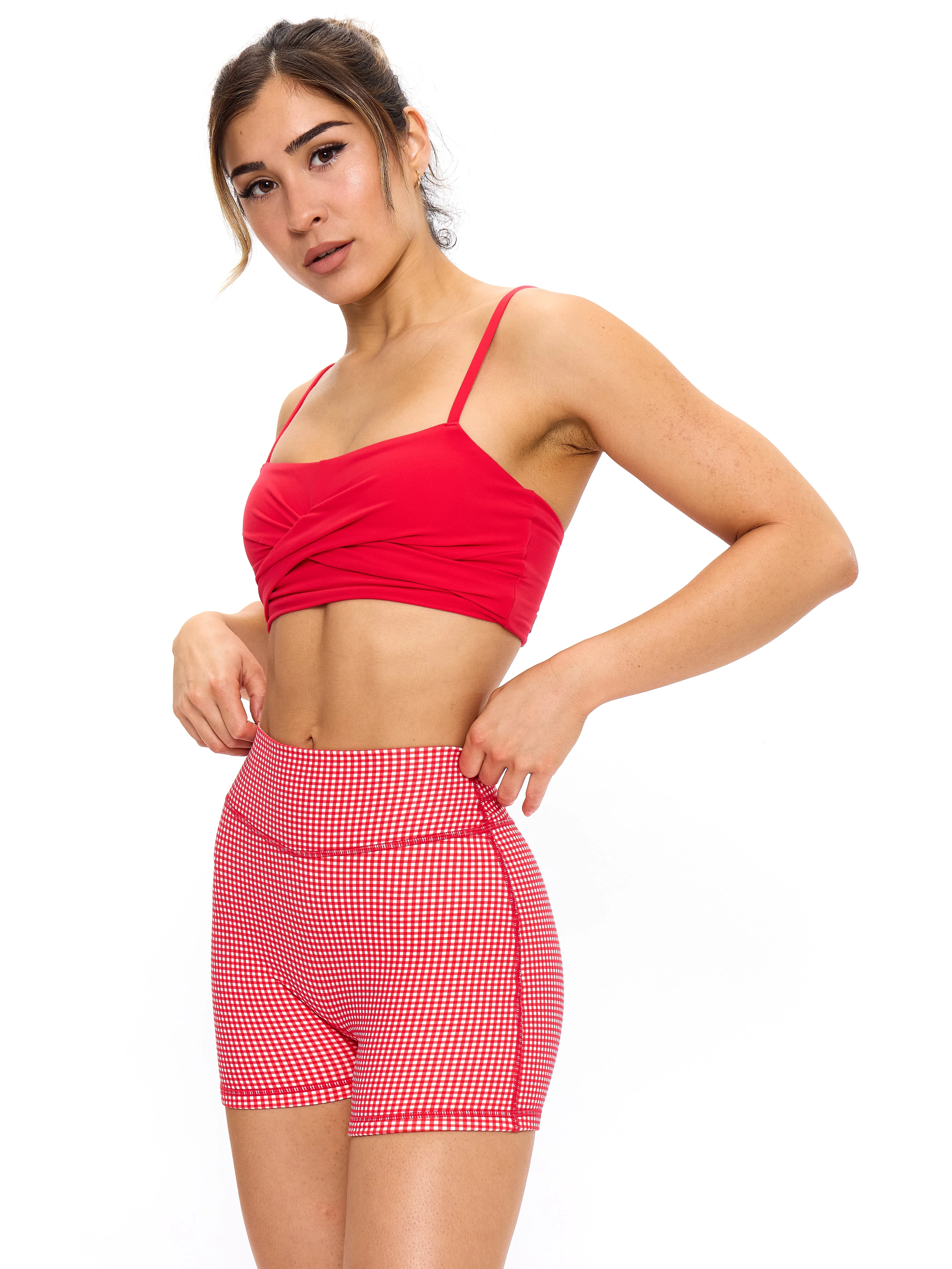 Ivy Wrap Sports Bra - Salsa Red - Image 3