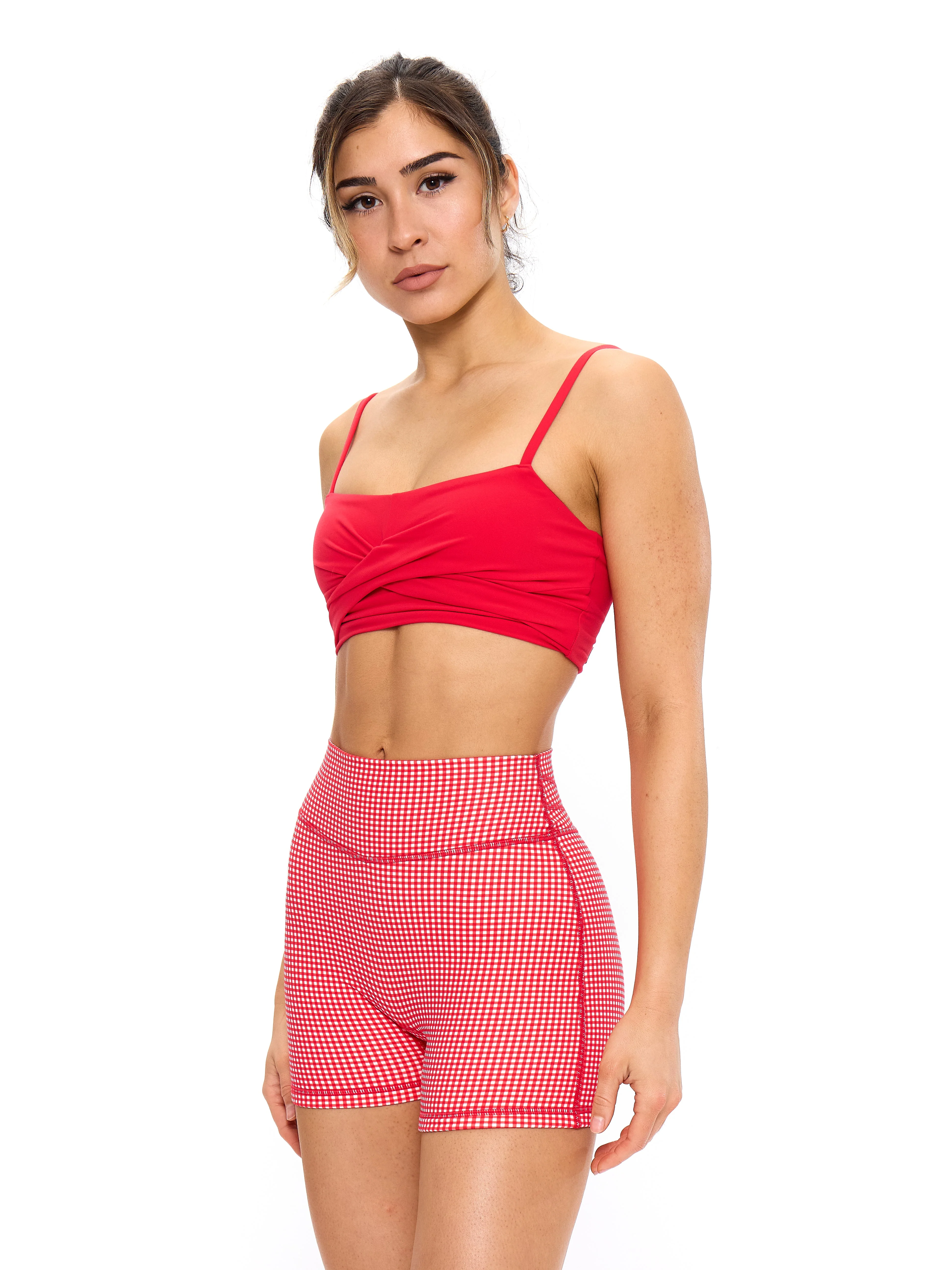 Ivy Wrap Sports Bra - Salsa Red - Image 4