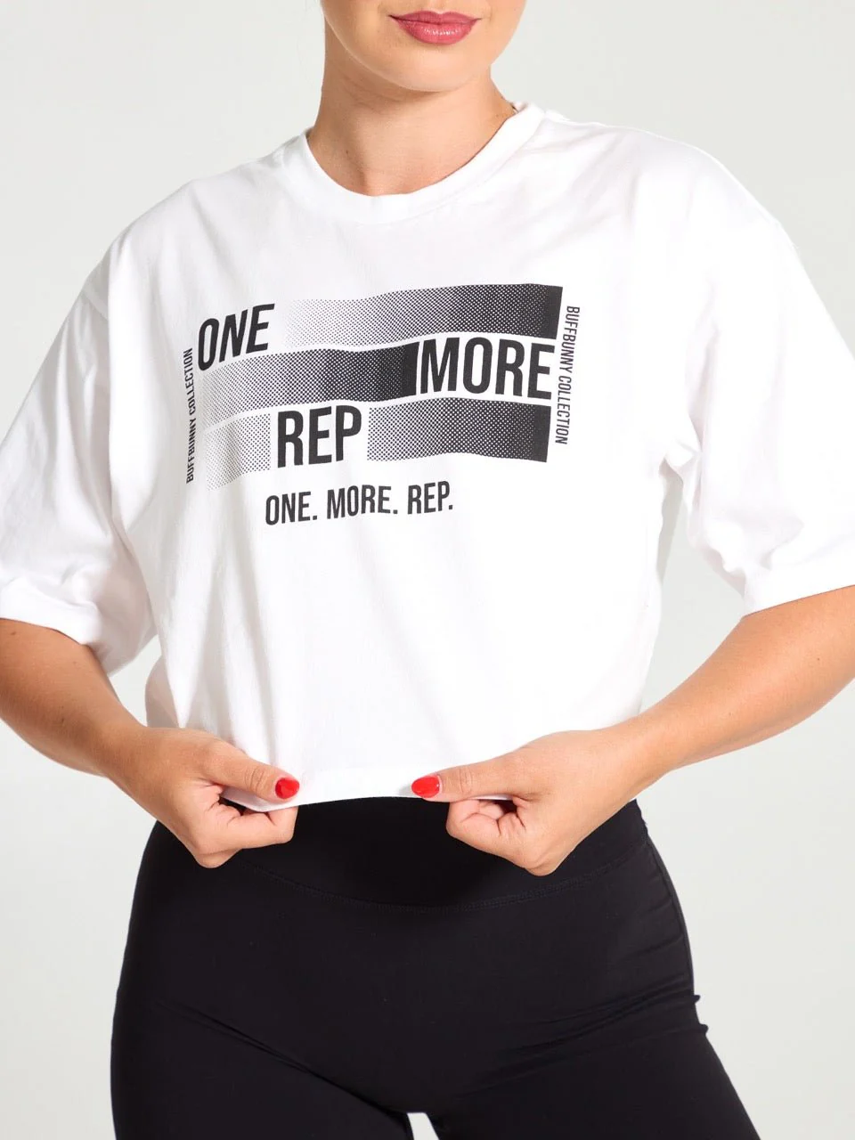 Rep Crop Tee - White - Image 2