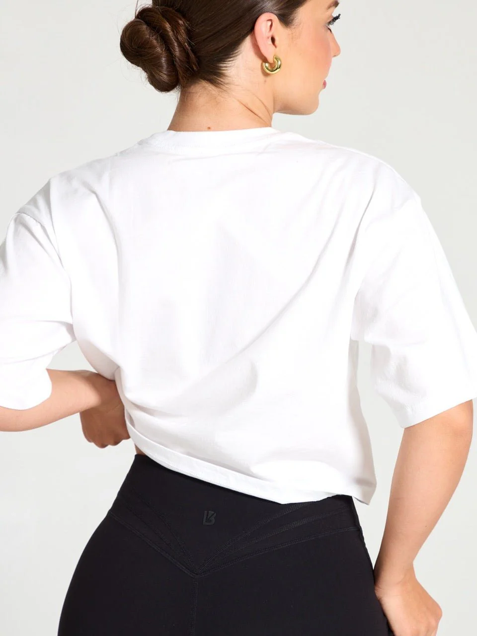 Rep Crop Tee - White - Image 4