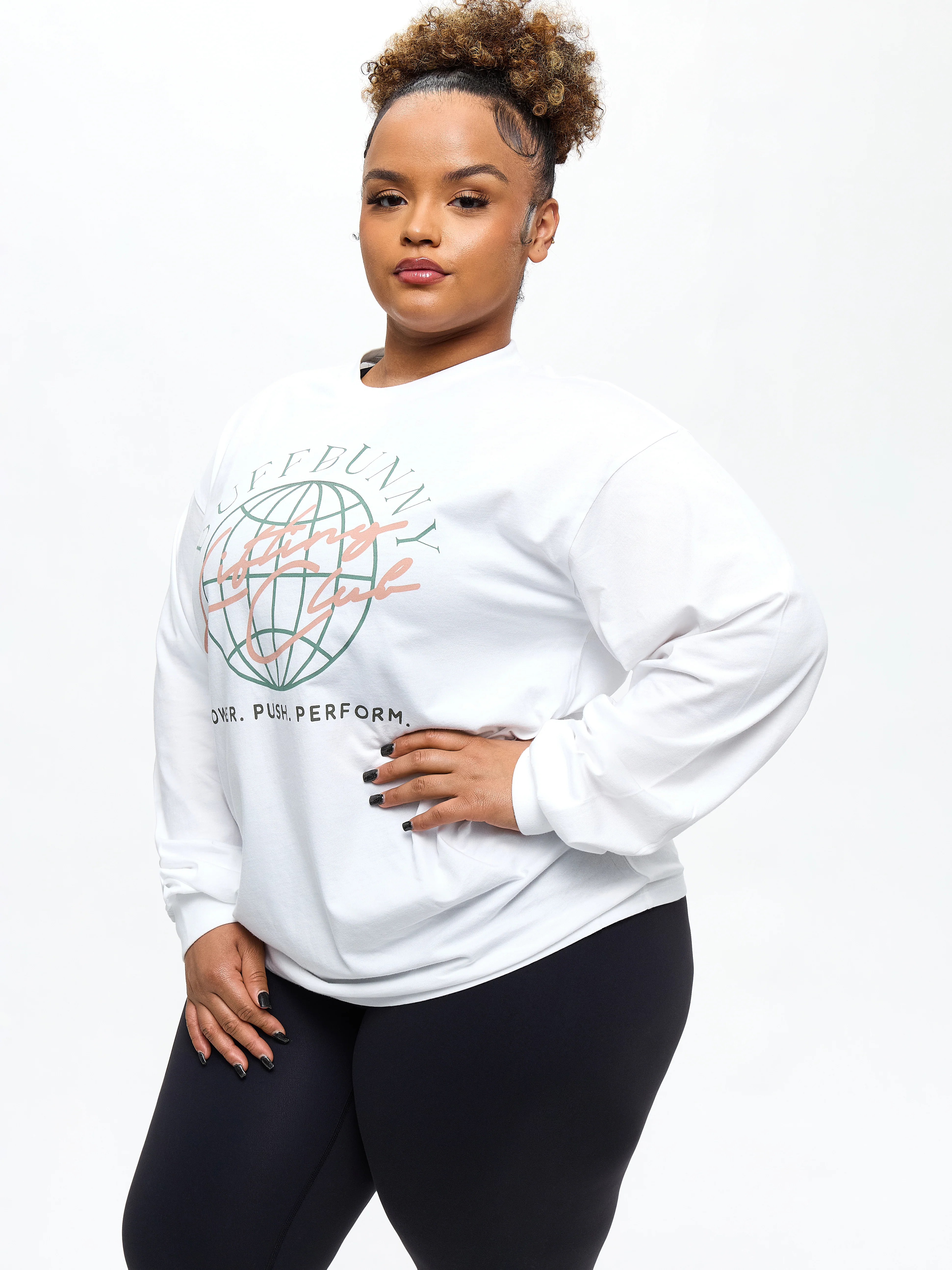 Lifting Club Long Sleeve Tee - White - Image 3