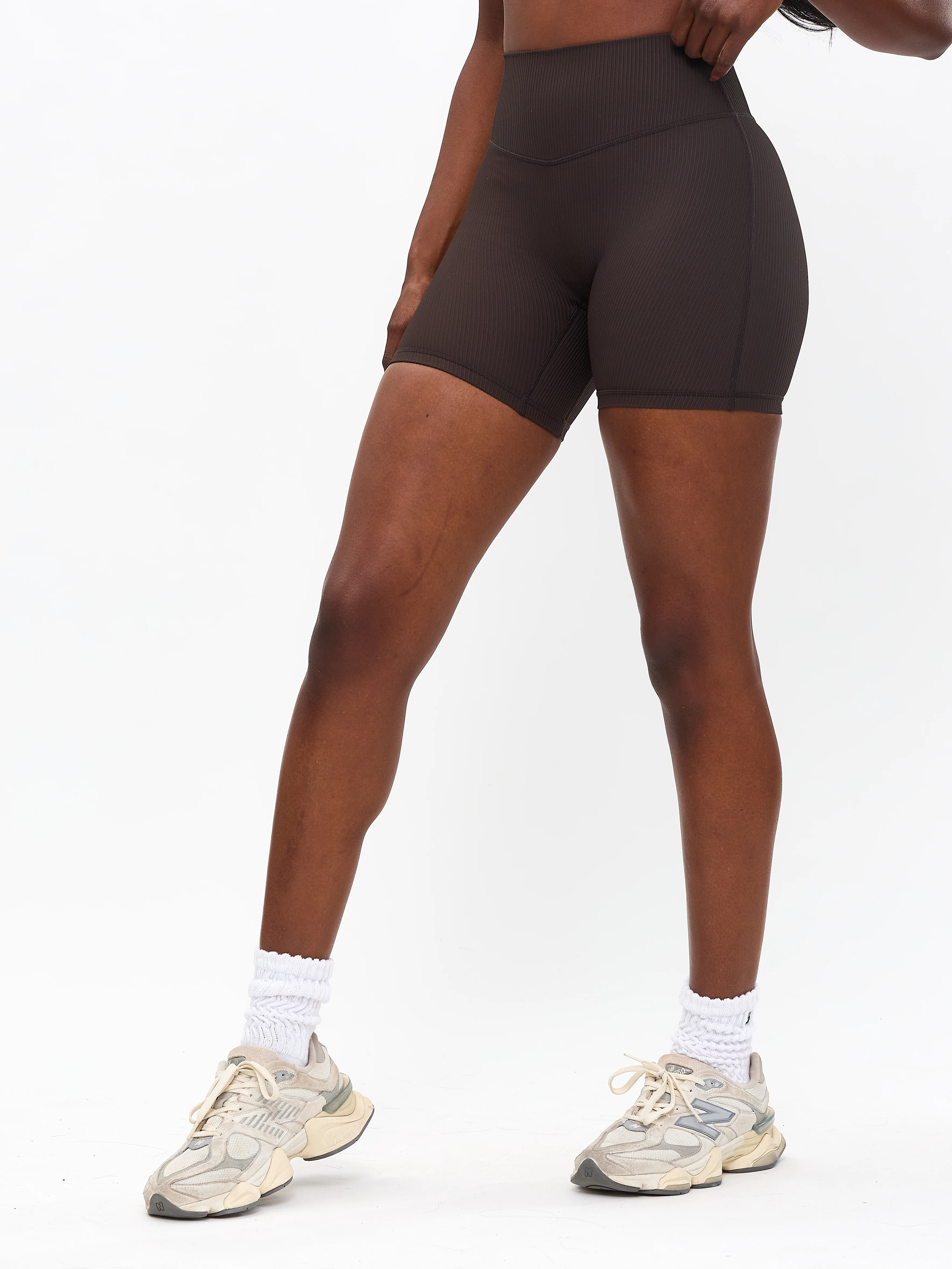 Material Girl Ribbed Short 6" - Cold Brew - Image 3
