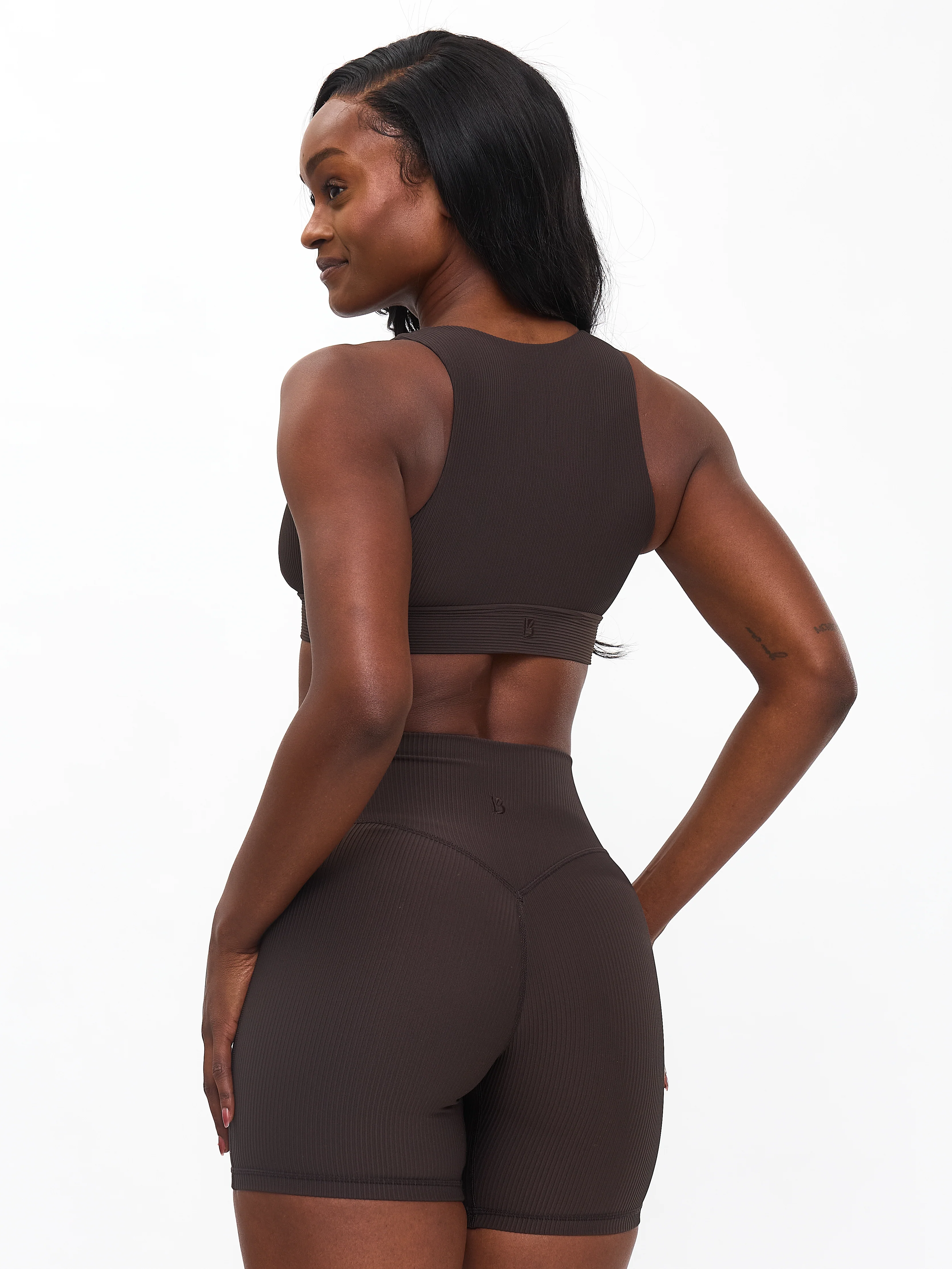 Material Girl Ribbed Short 6" - Cold Brew - Image 6