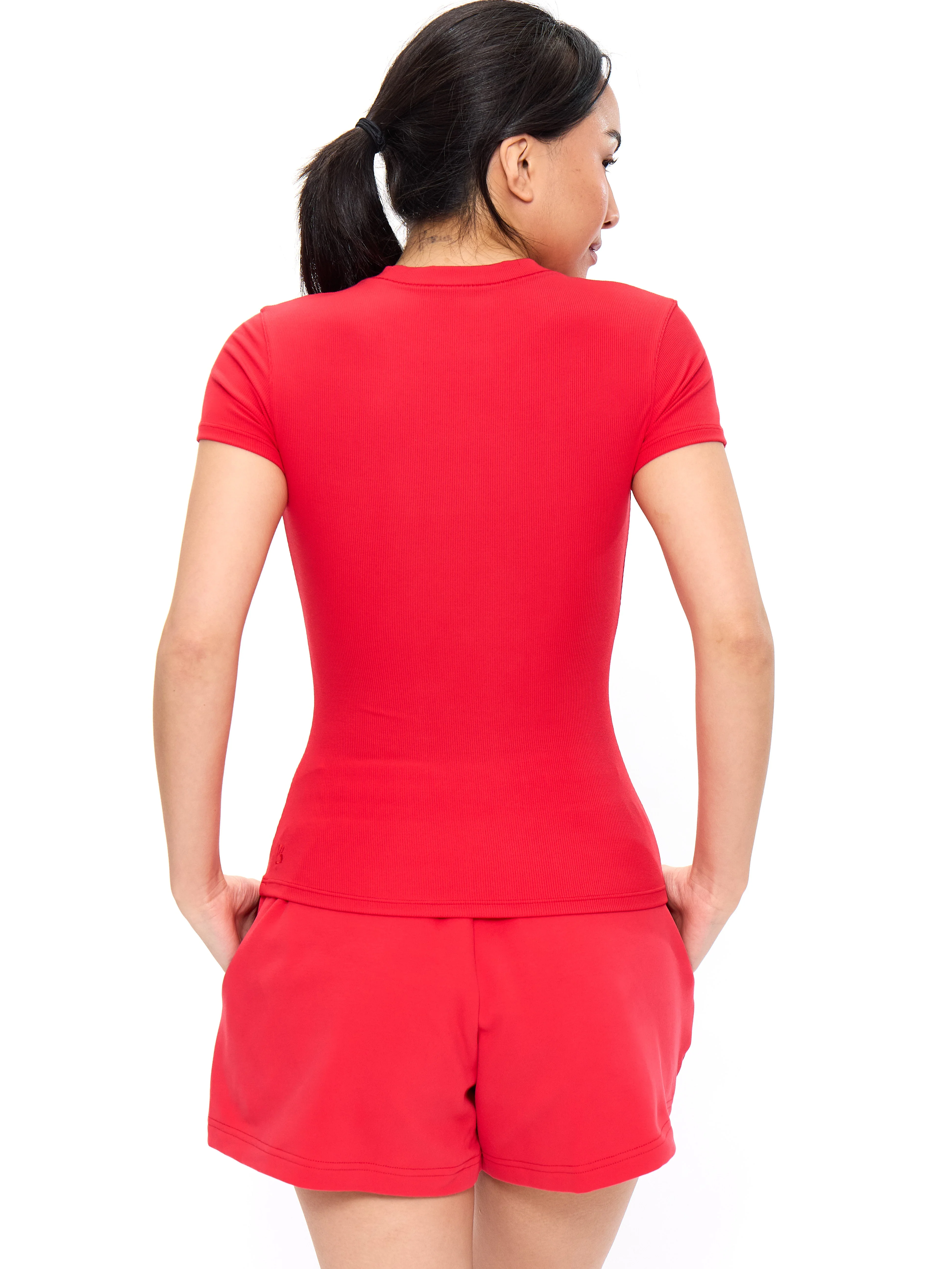 Nimbus Rib Tee - Salsa Red - Image 5