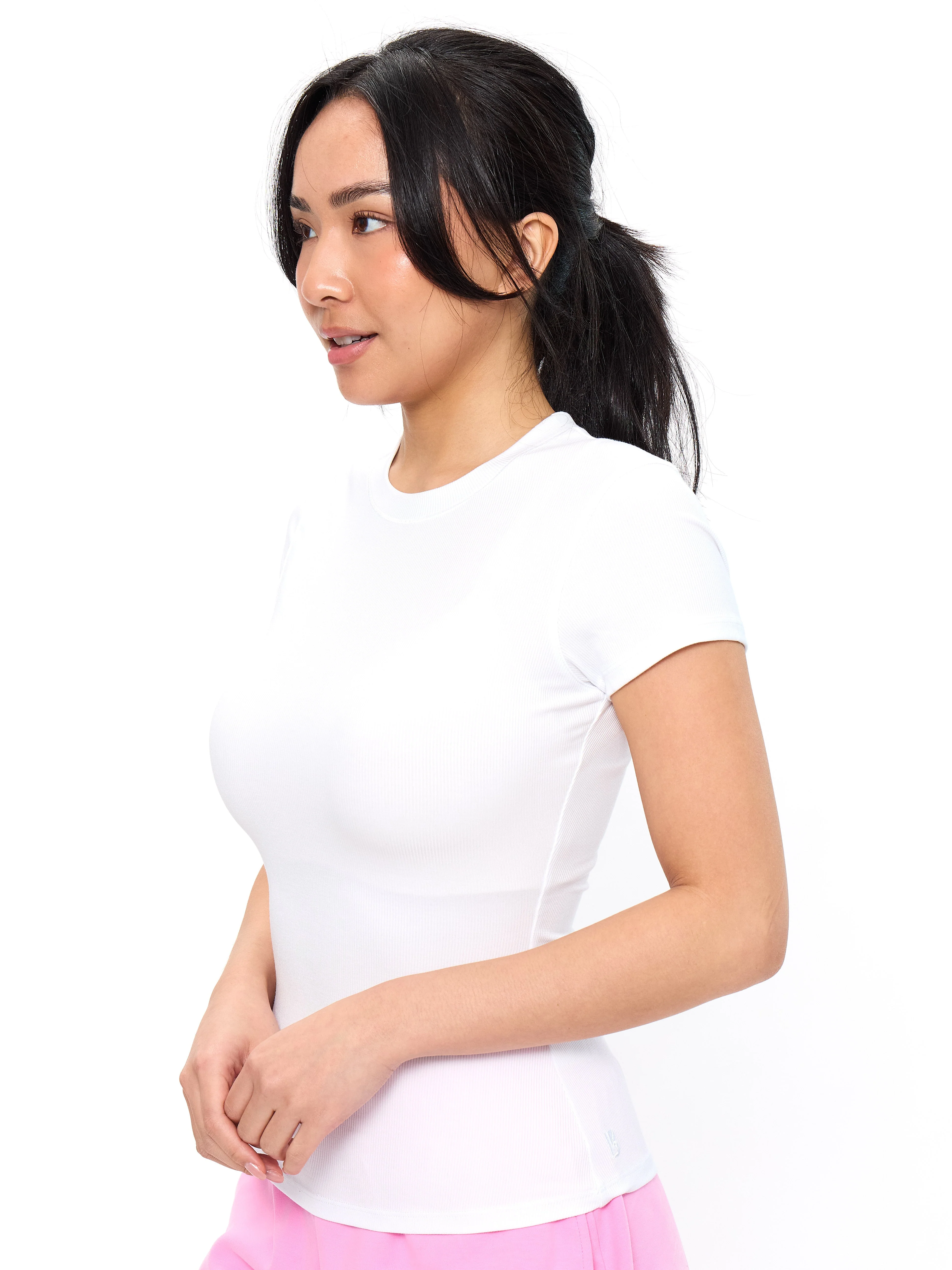 Nimbus Rib Tee - White - Image 3
