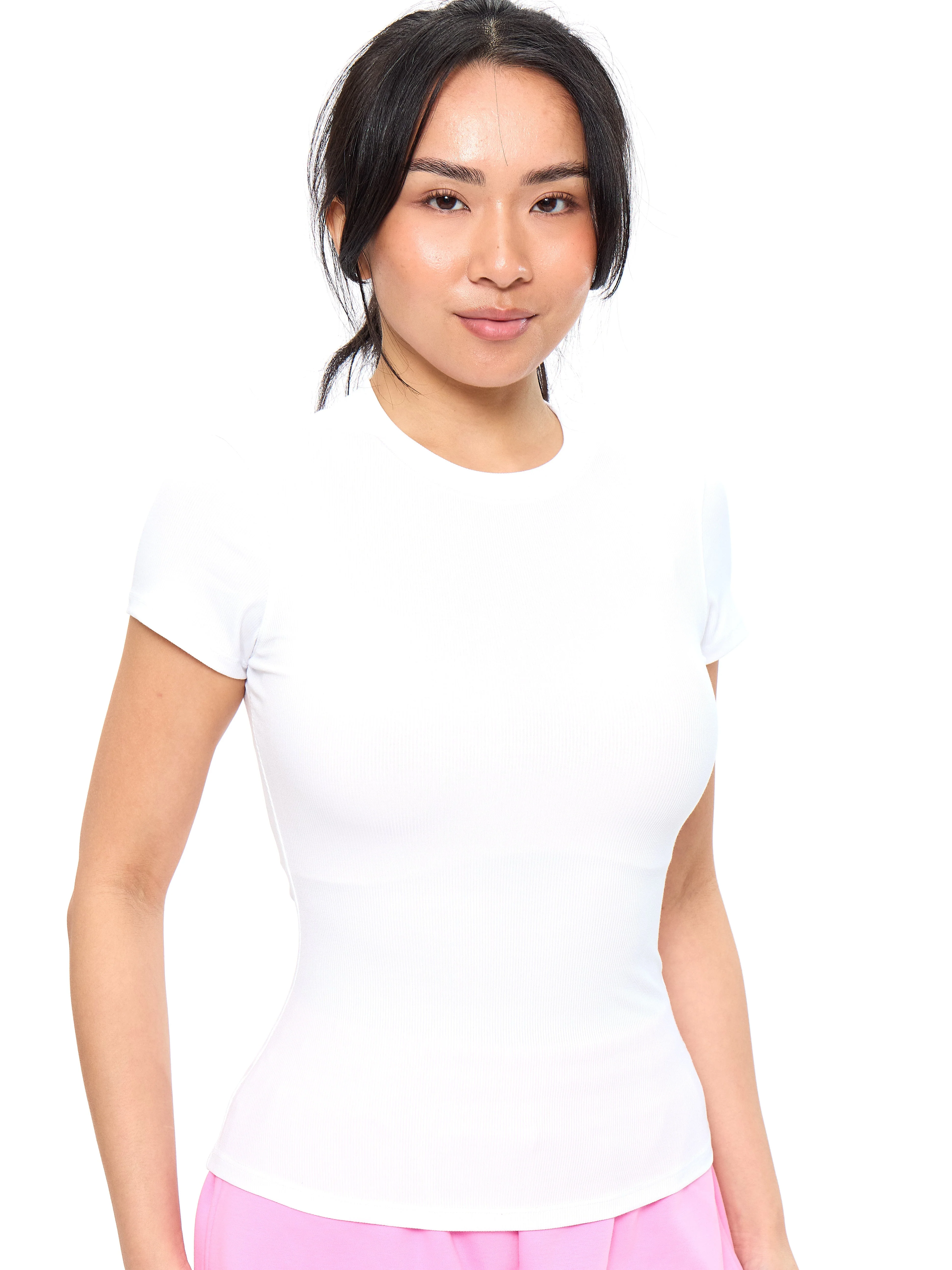 Nimbus Rib Tee - White - Image 4