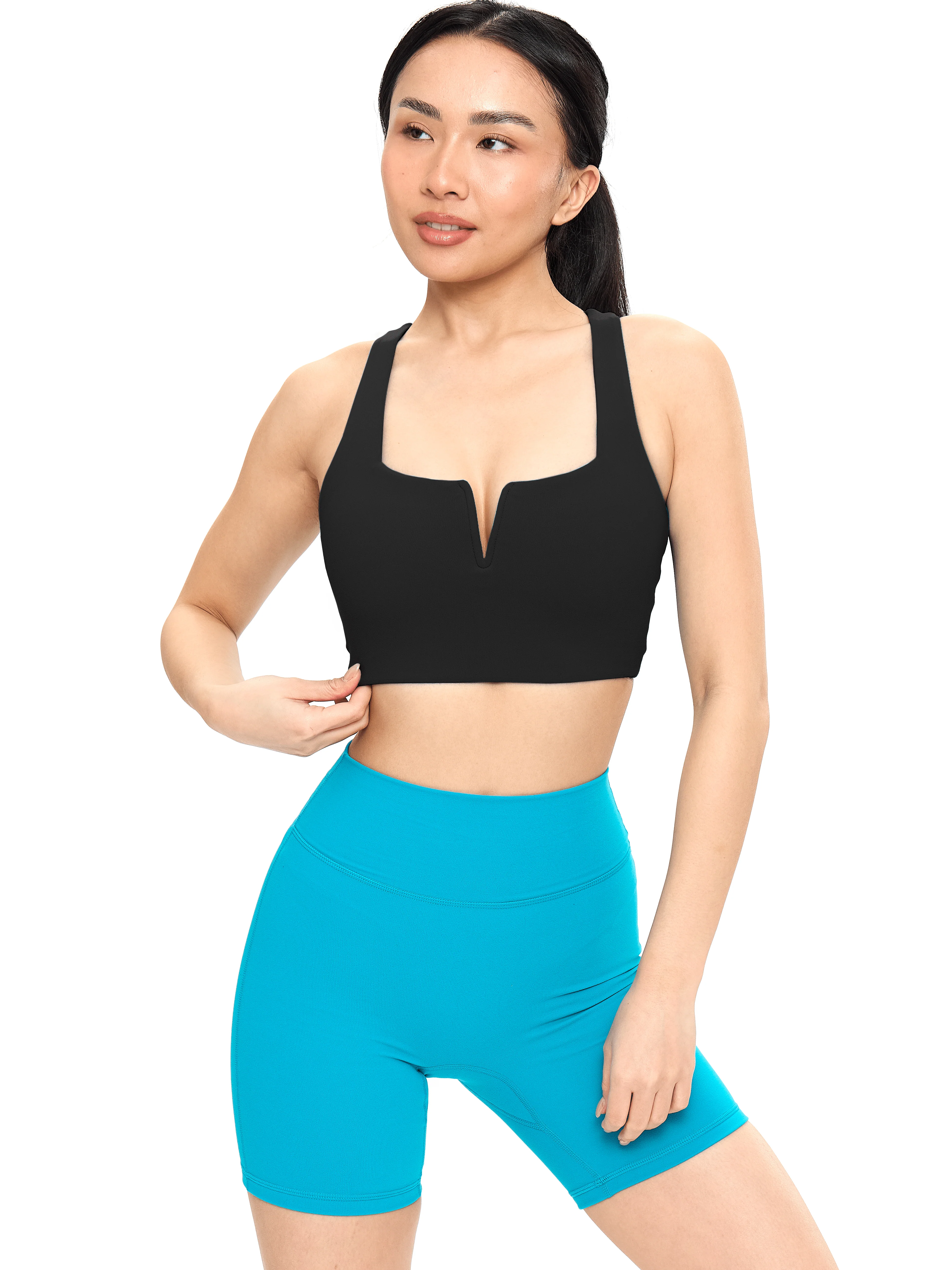 Nubre Notch Sports Bra - Onyx Black - Image 4
