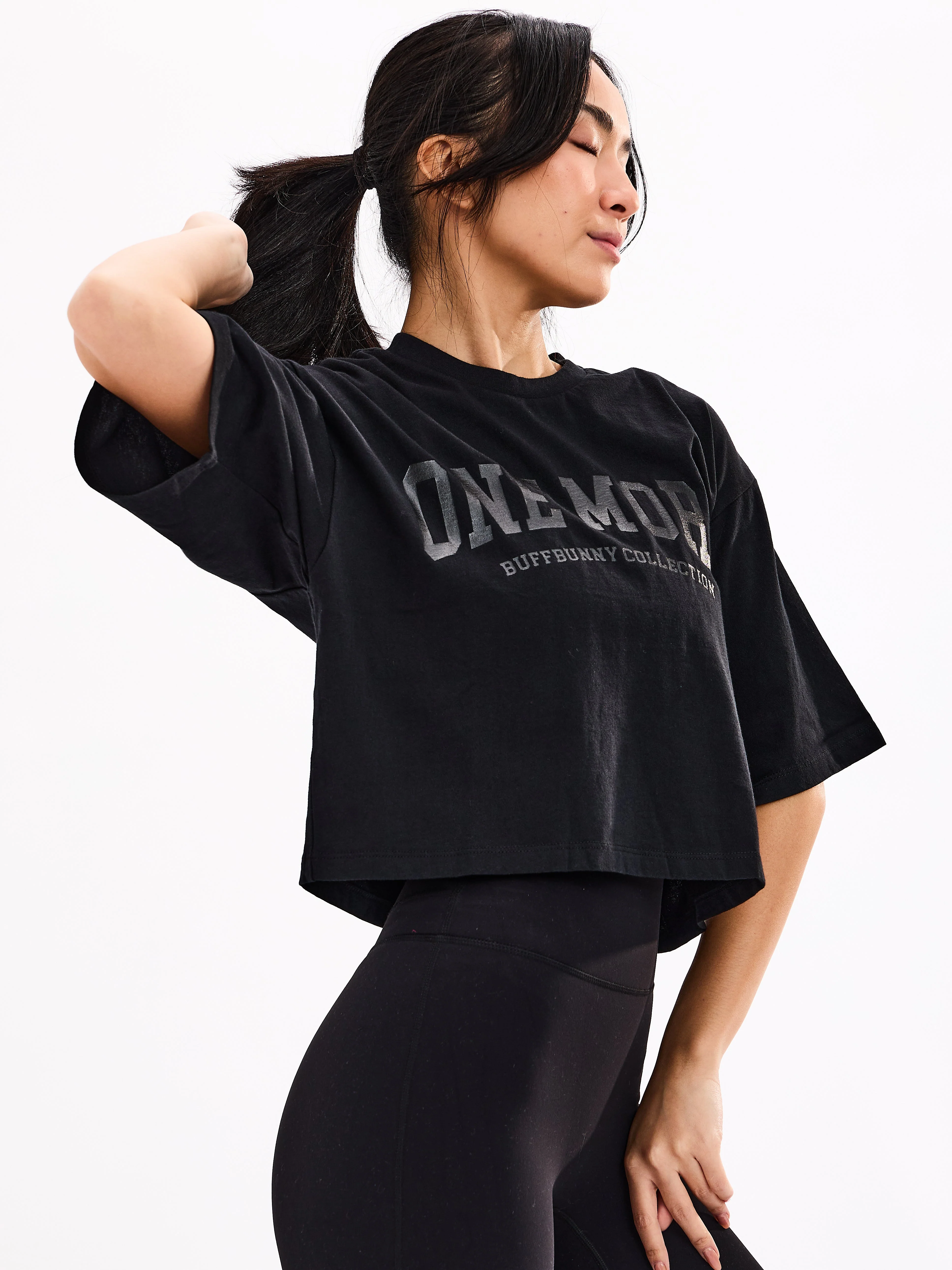 One More Crop Tee - Black - Image 2