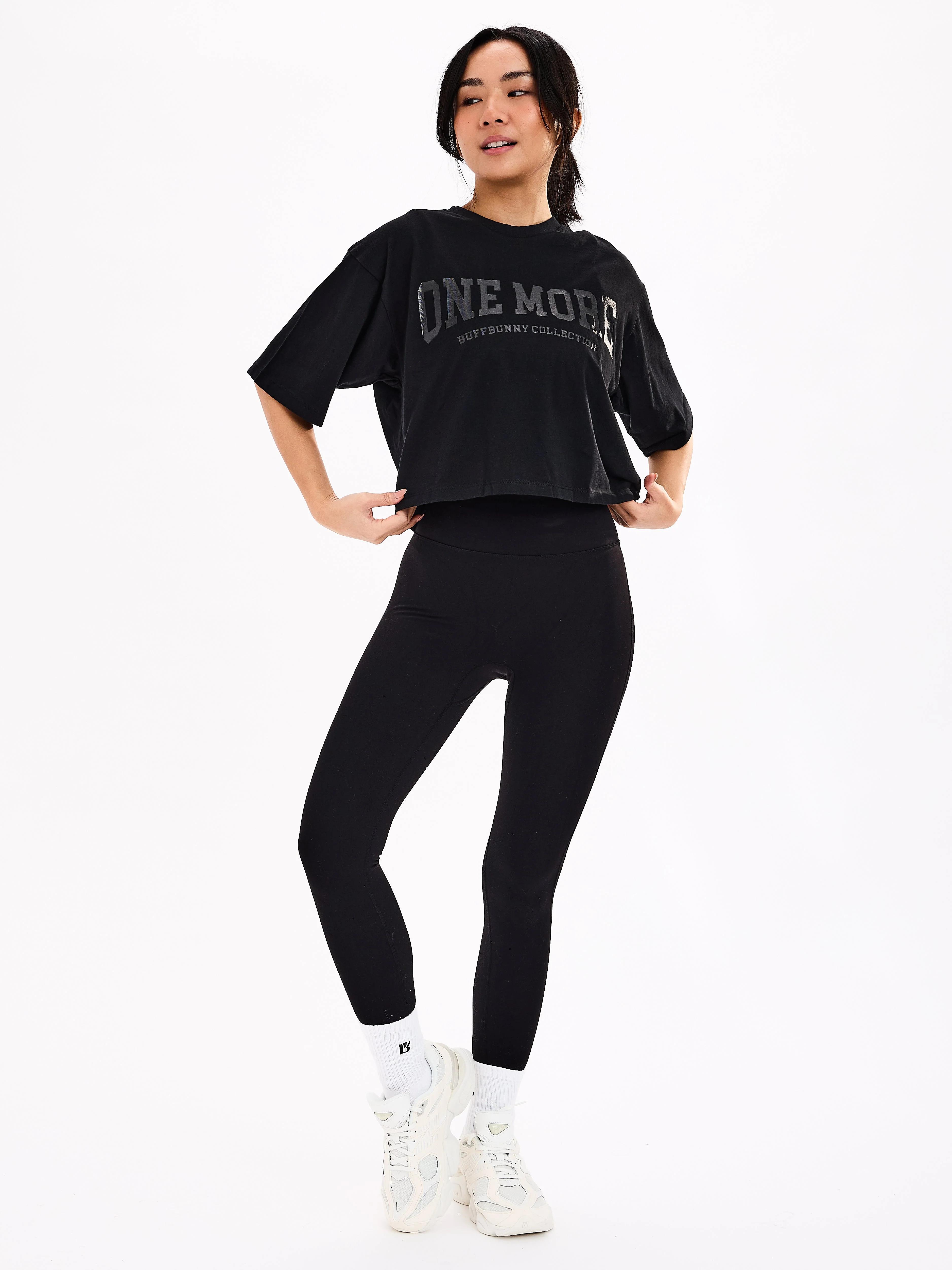 One More Crop Tee - Black - Image 4