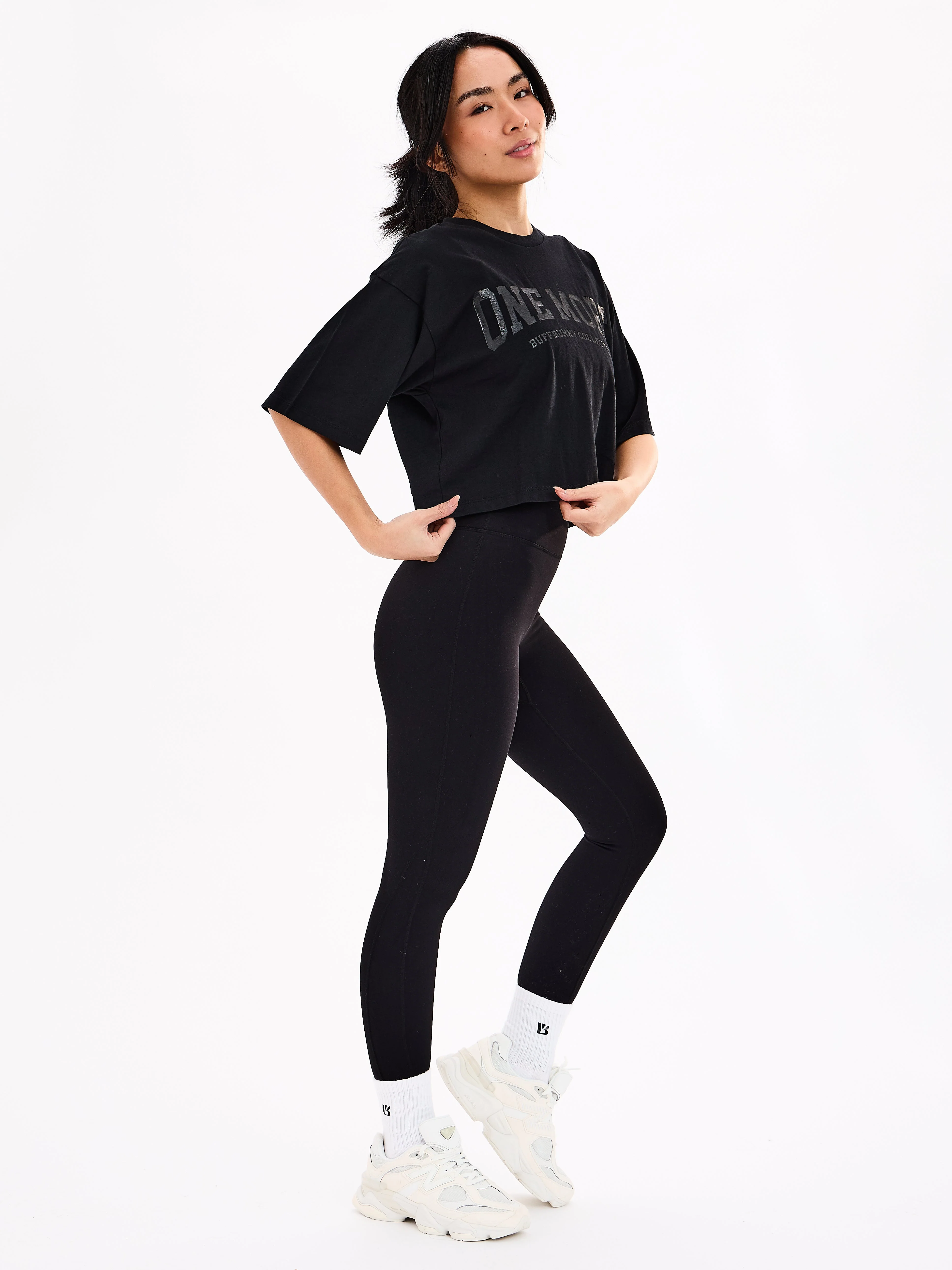One More Crop Tee - Black - Image 5