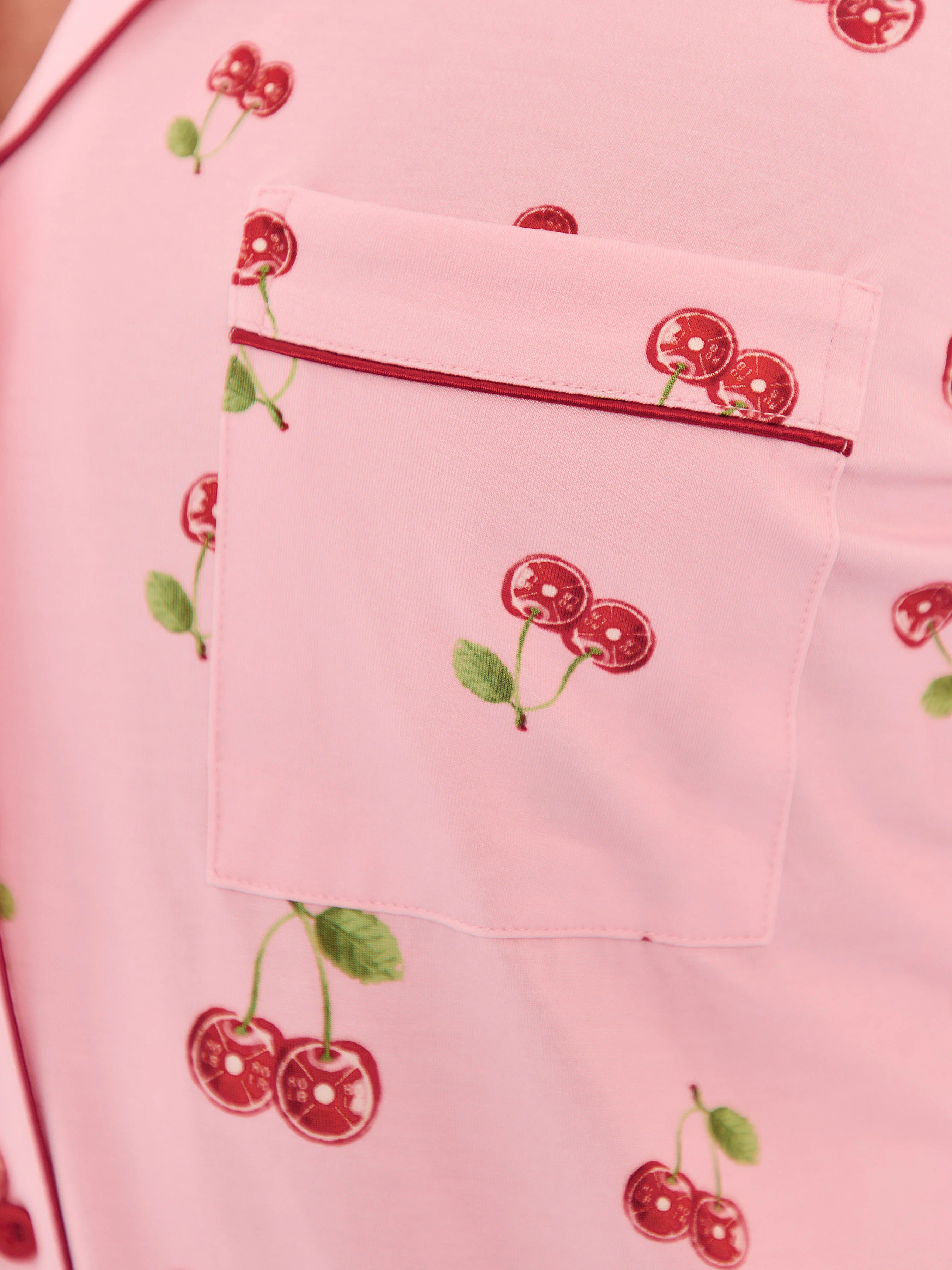 Pajama Pants Set - Cherry Print - Image 2