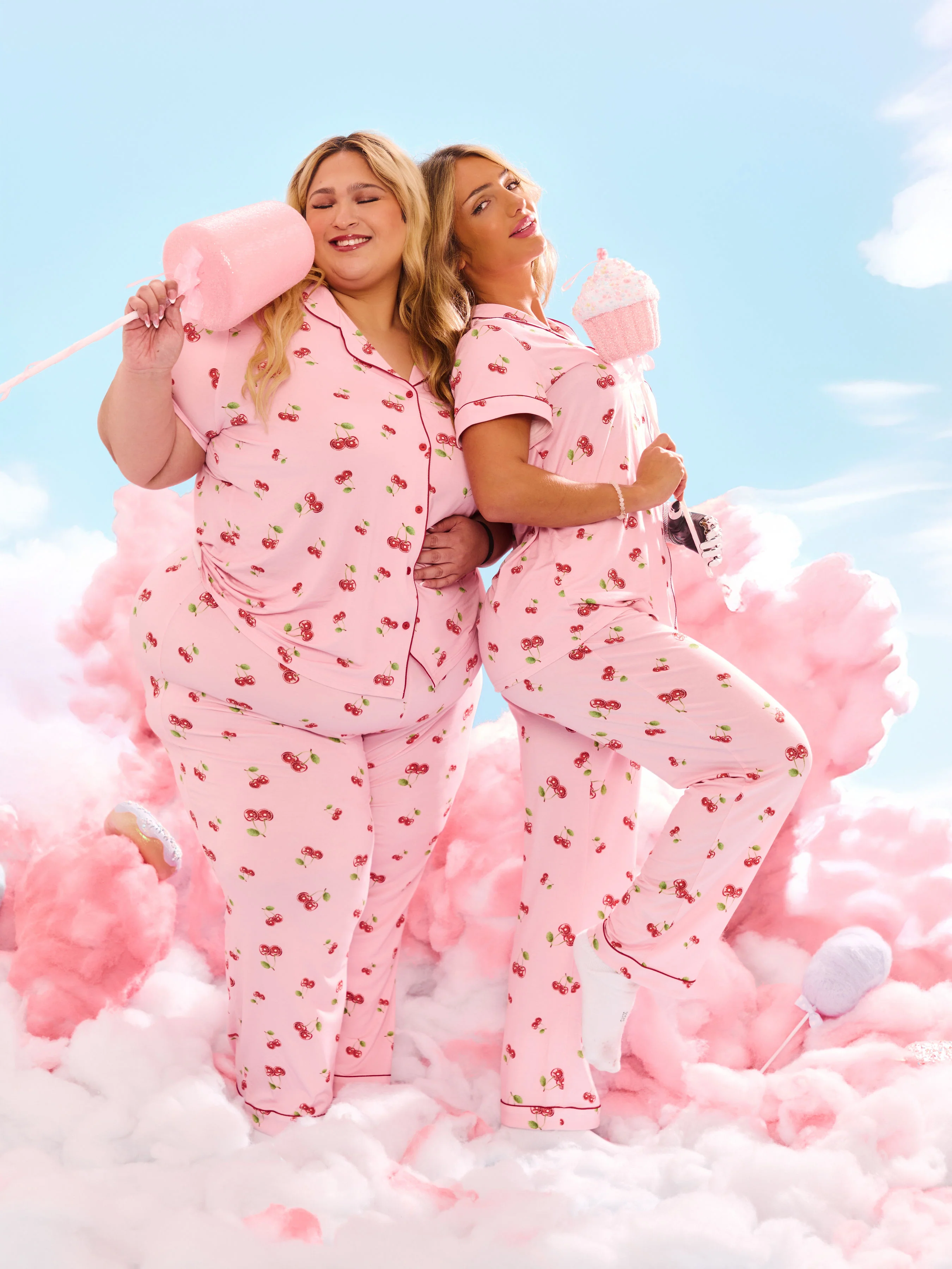 Pajama Pants Set - Cherry Print - Image 4