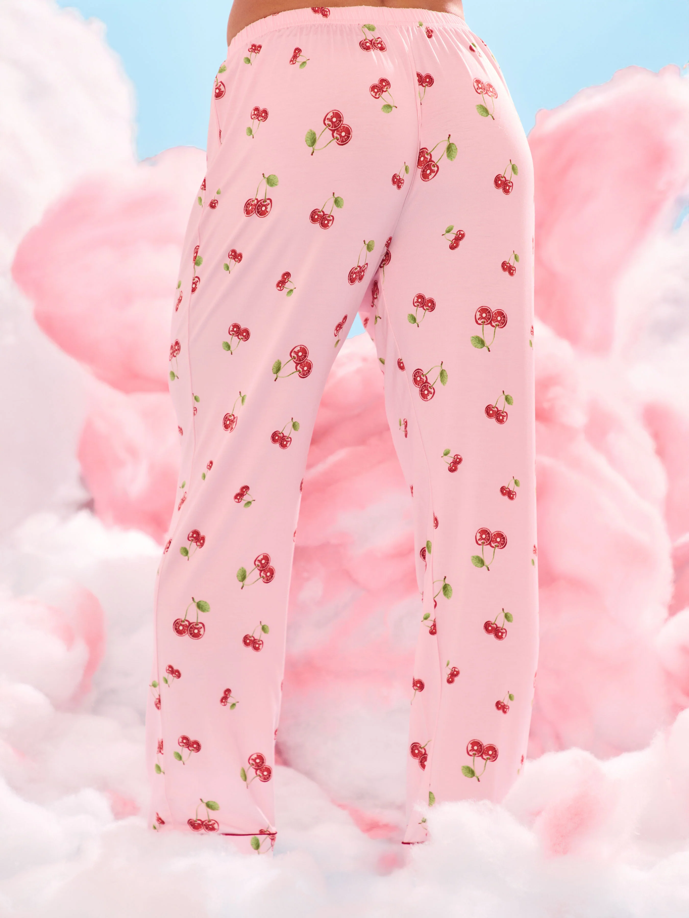 Pajama Pants Set - Cherry Print - Image 5