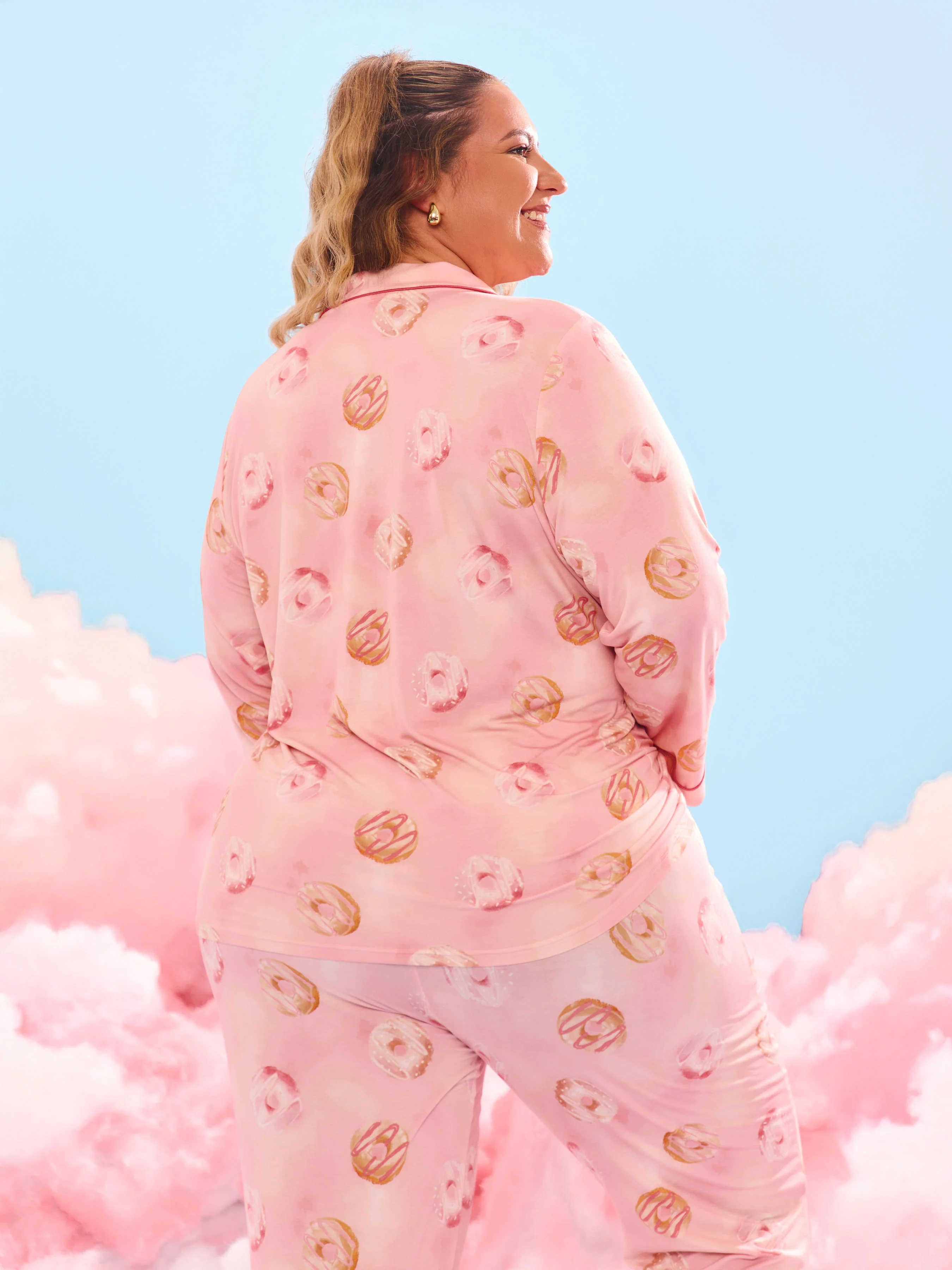 Pajama Pants Set - Donut Print - Image 2