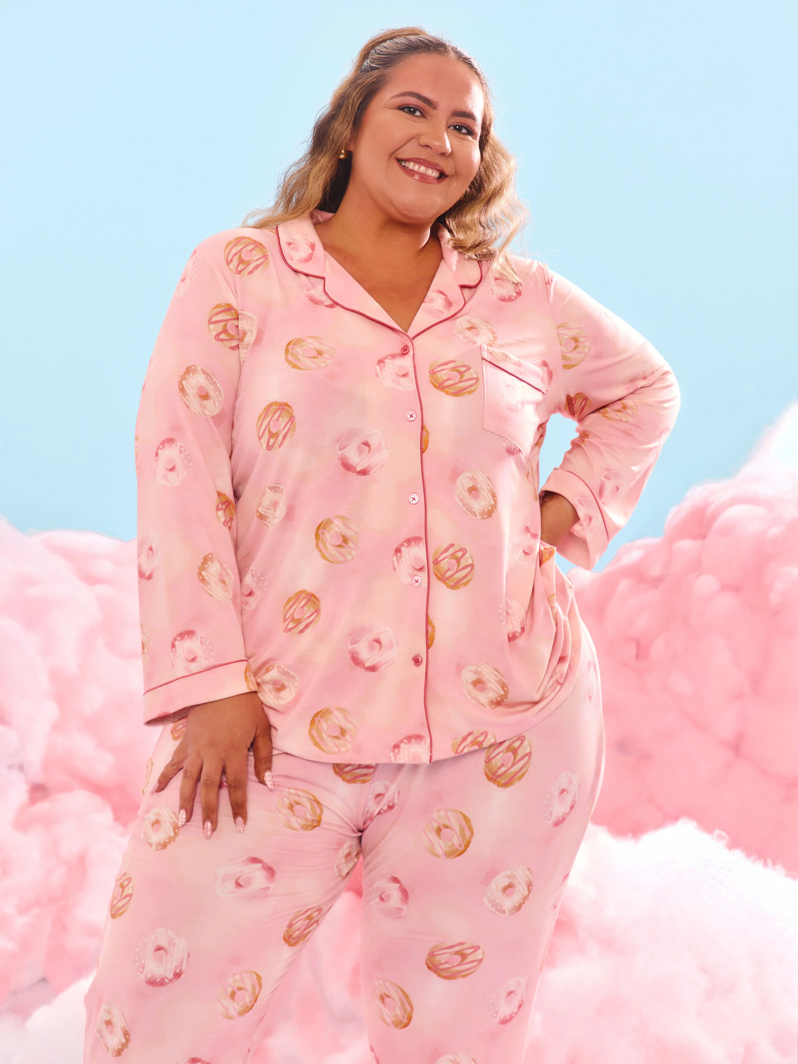 Pajama Pants Set - Donut Print - Image 3