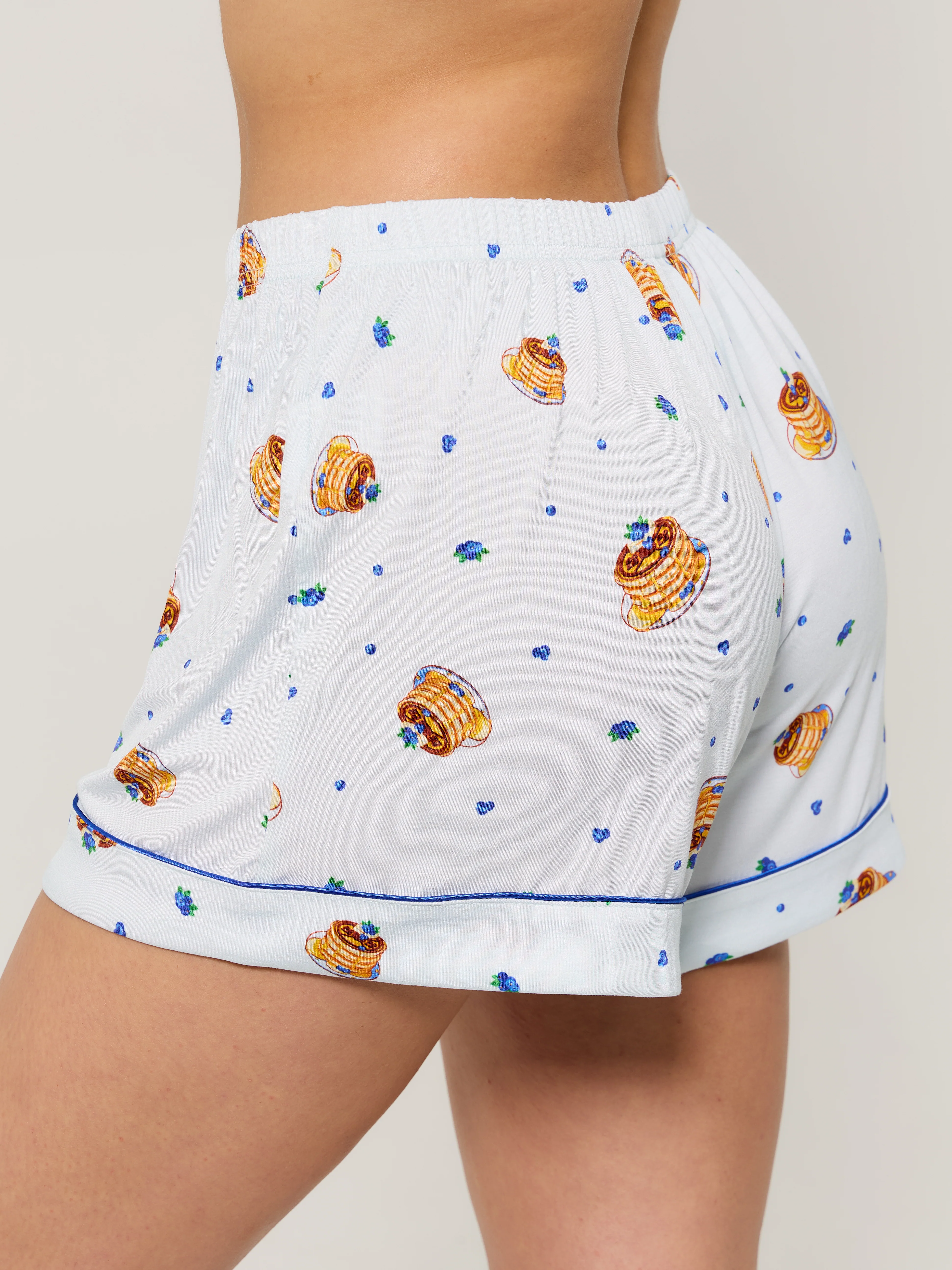 Pajama Shorts Set - Pancake Print - Image 5