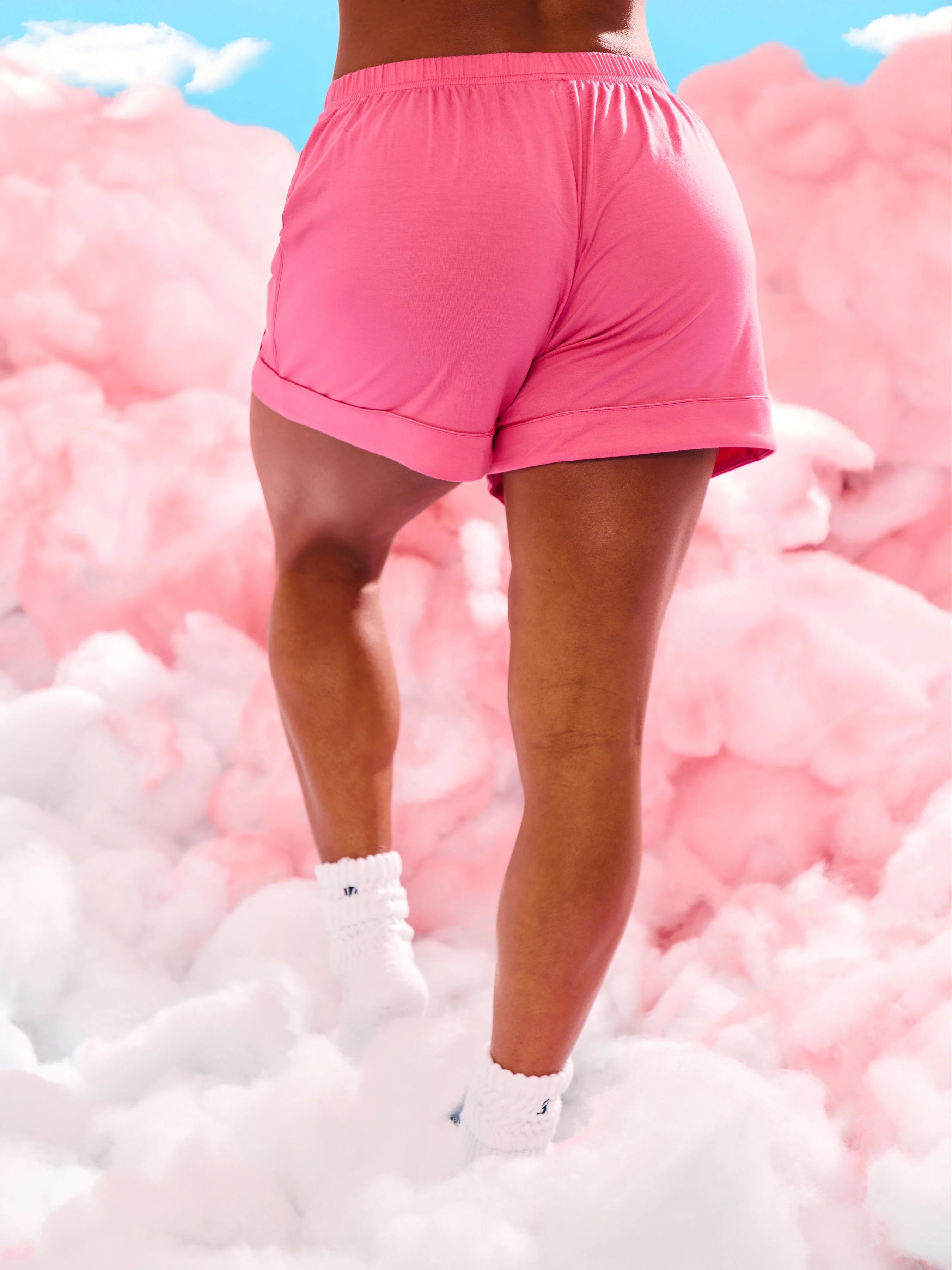 Pajama Shorts Set - Pink - Image 2
