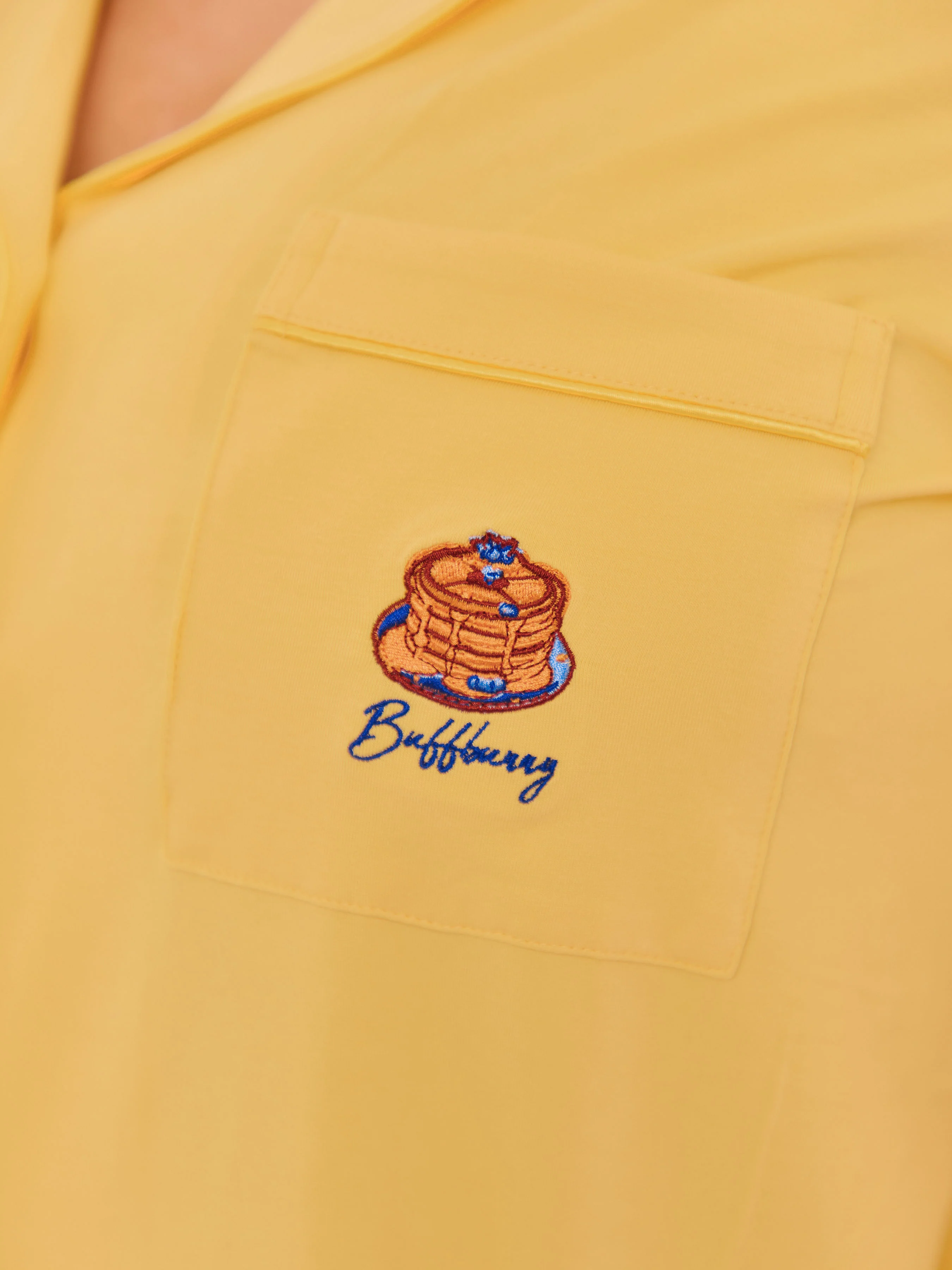Pajama Shorts Set - Yellow - Image 3
