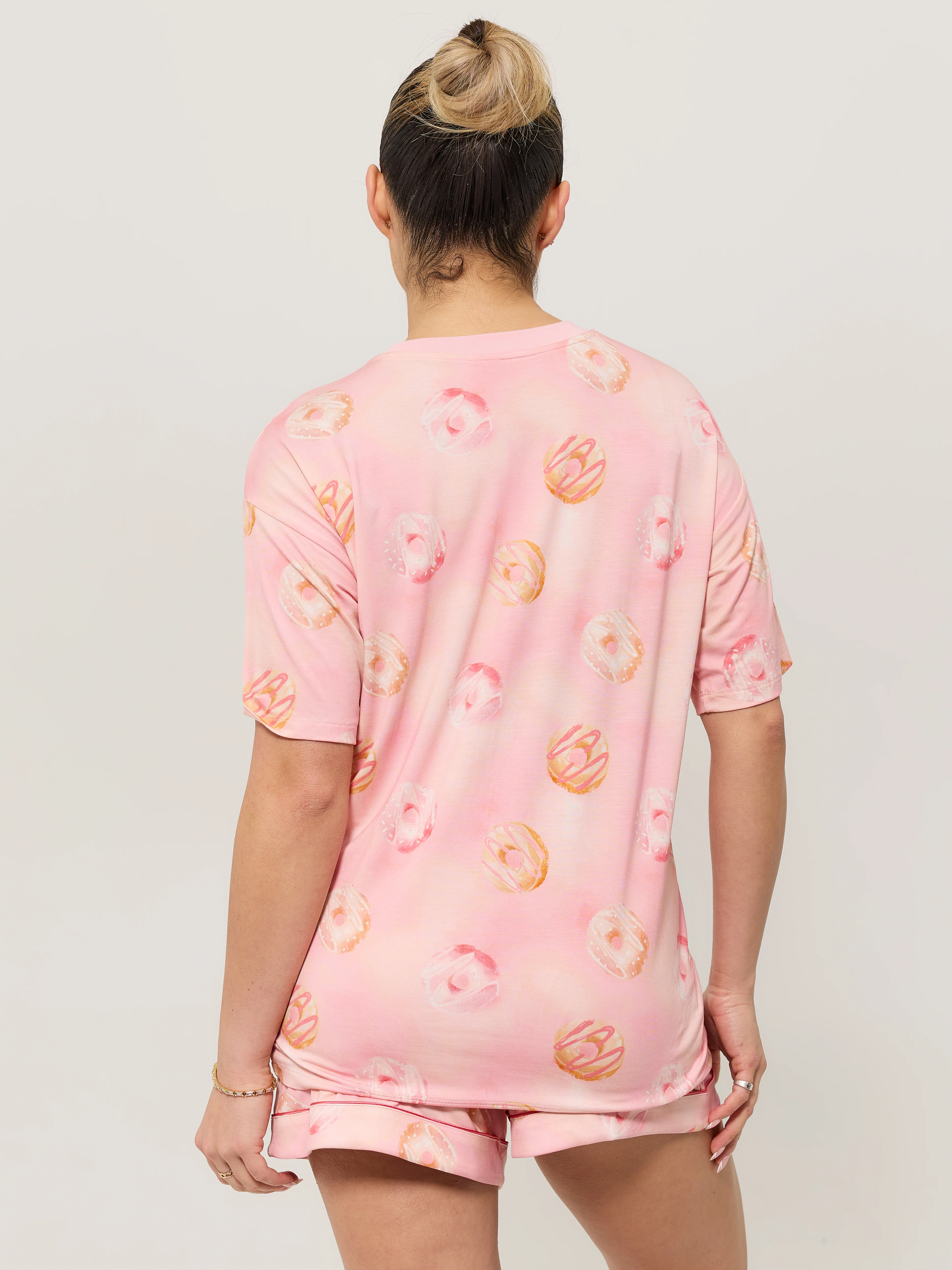 Pajama Tee Shirt - Donut Print - Image 3