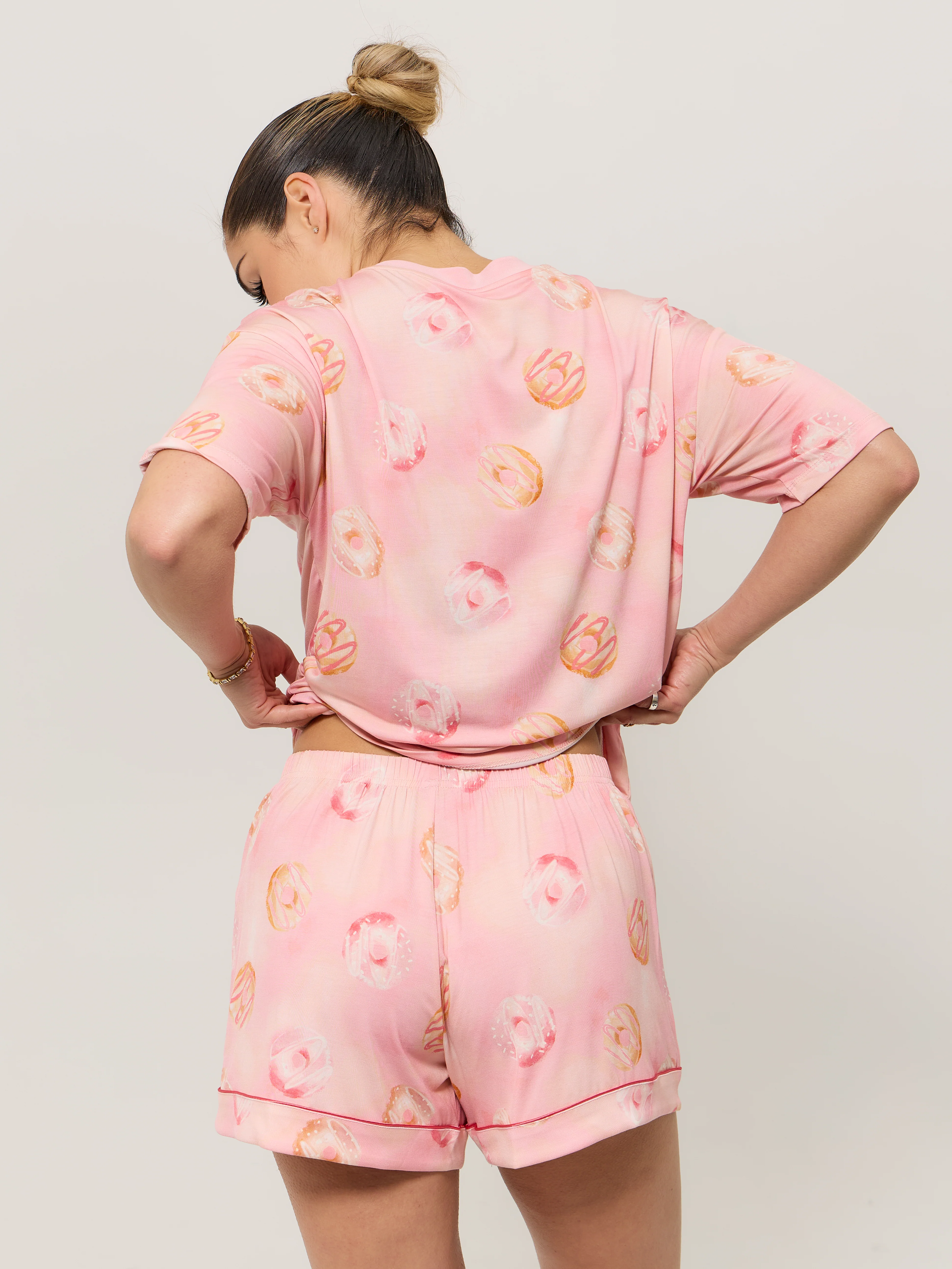 Pajama Tee Shirt - Donut Print - Image 5