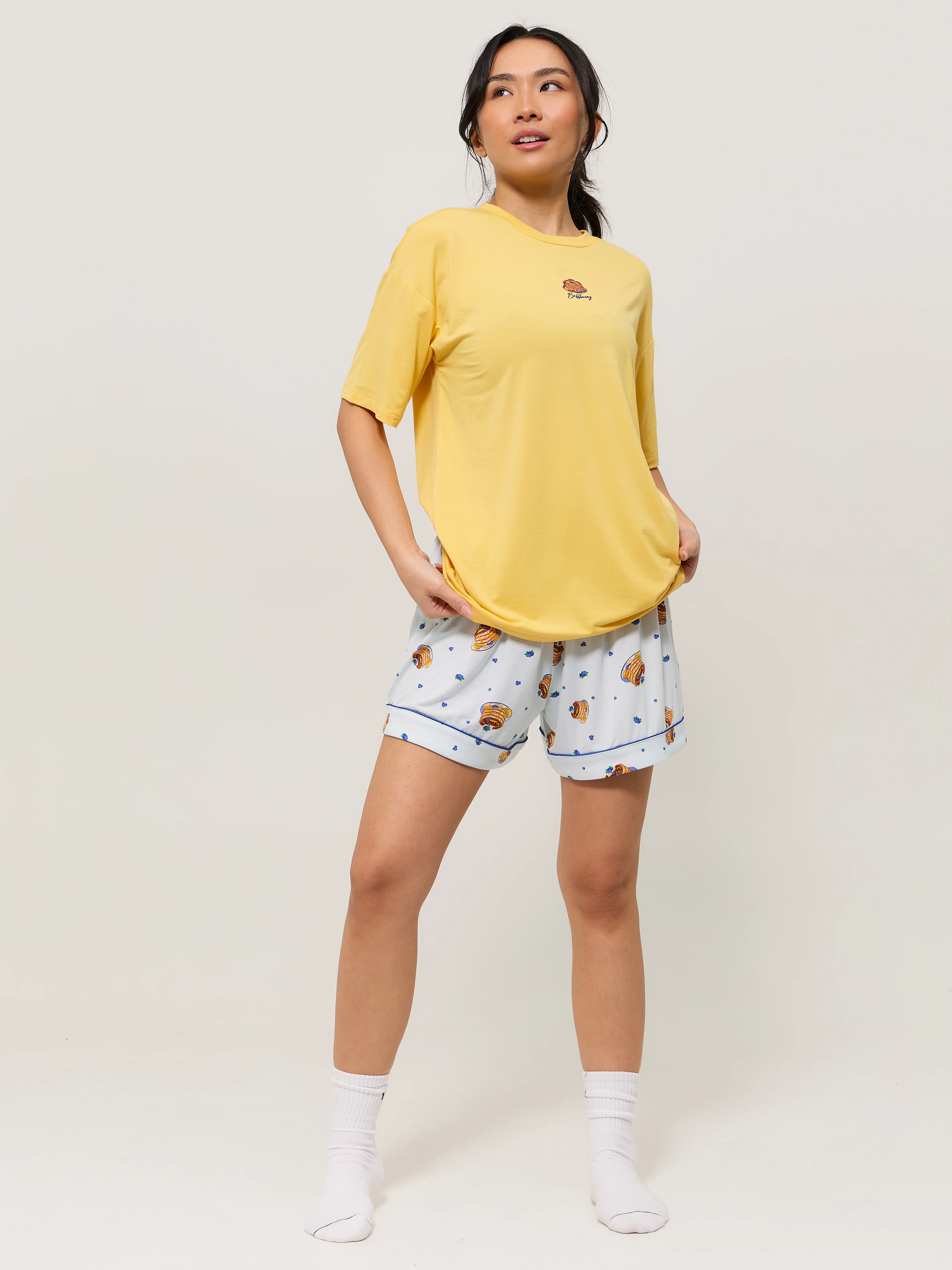 Pajama Tee Shirt - Yellow - Image 4