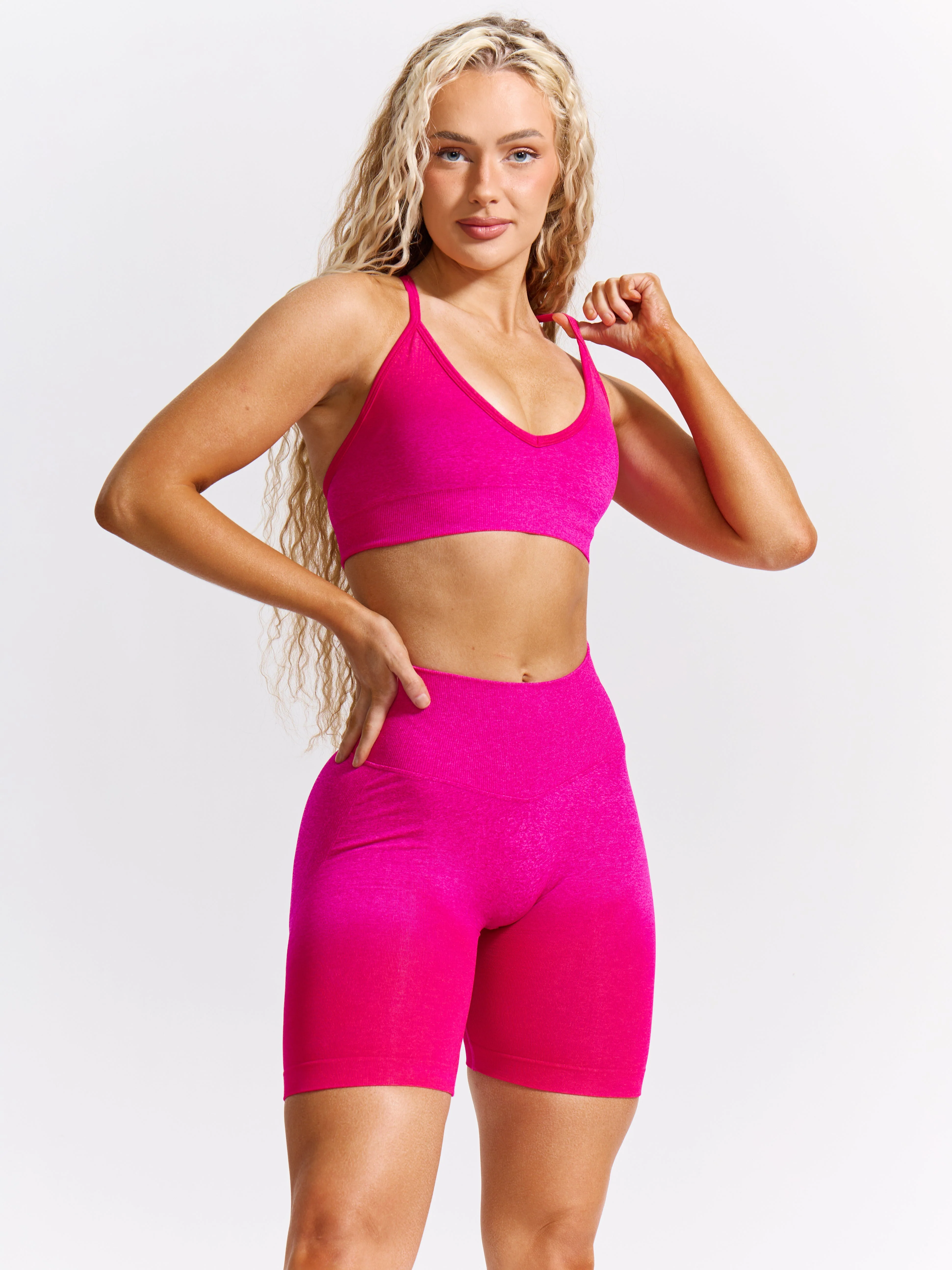 Plunge Seamless Sports Bra - Hard Candy Ombre - Image 2