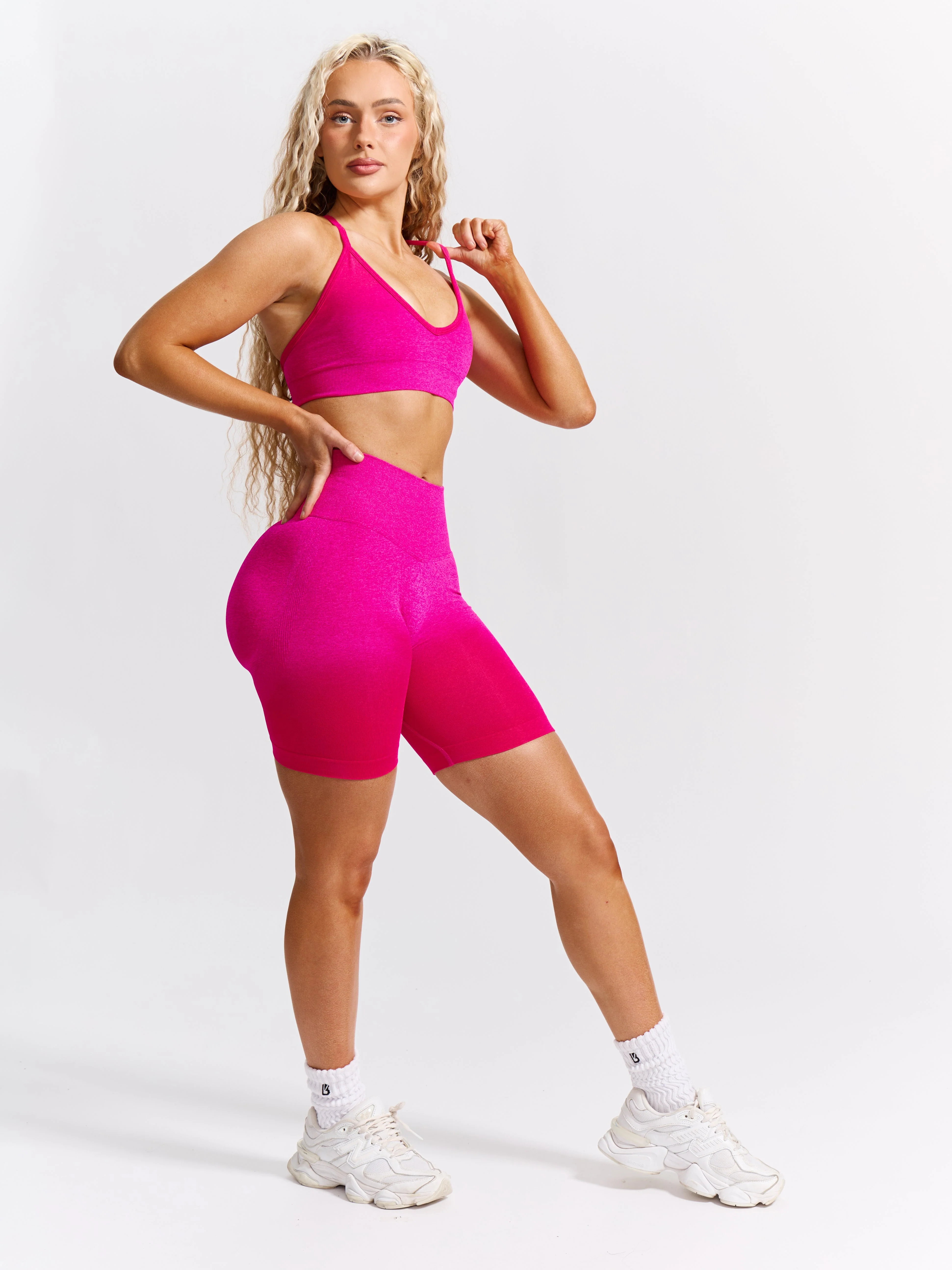 Plunge Seamless Sports Bra - Hard Candy Ombre - Image 6