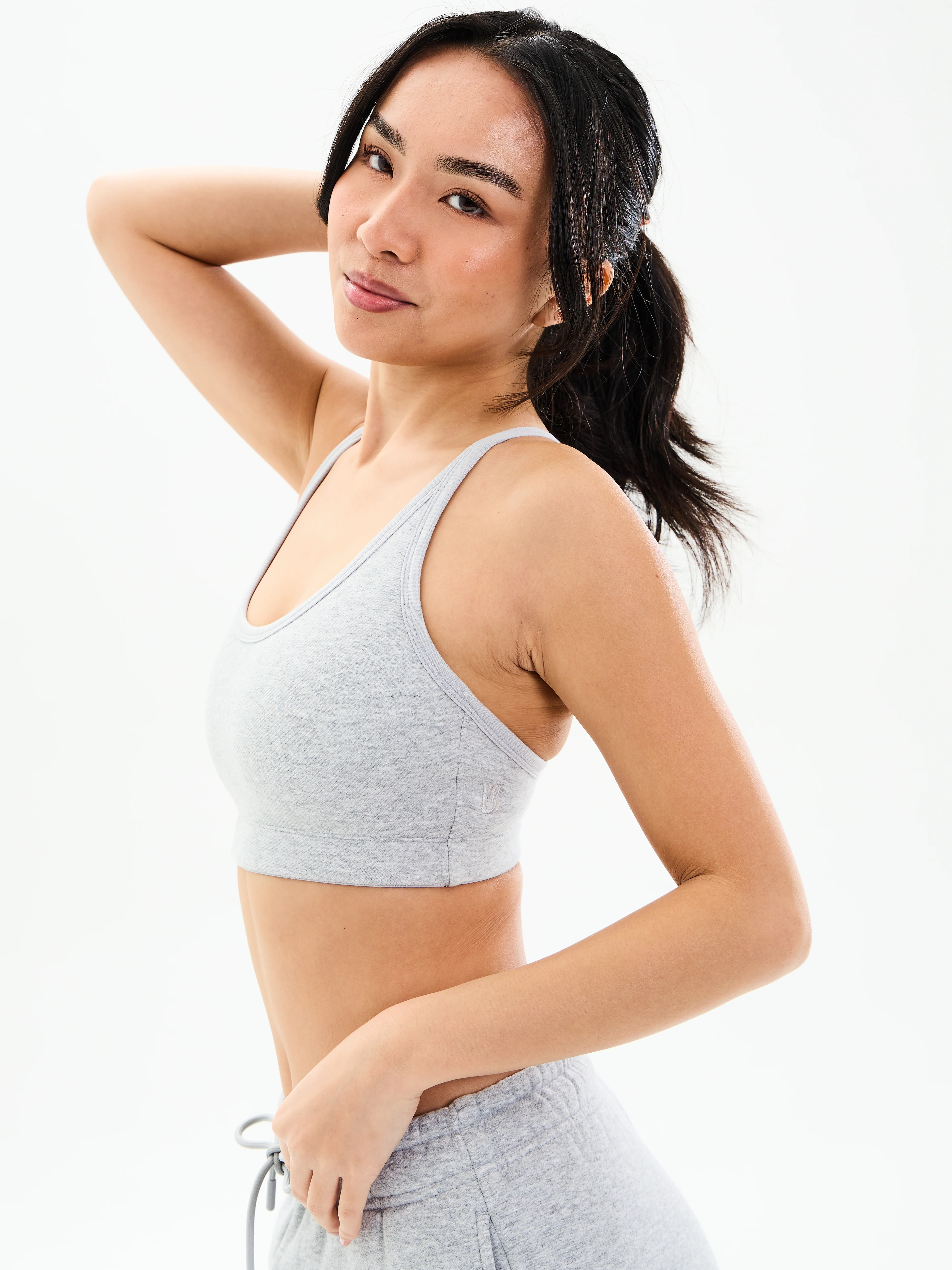 Plush Fleece Bralette - Heather Grey - Image 5