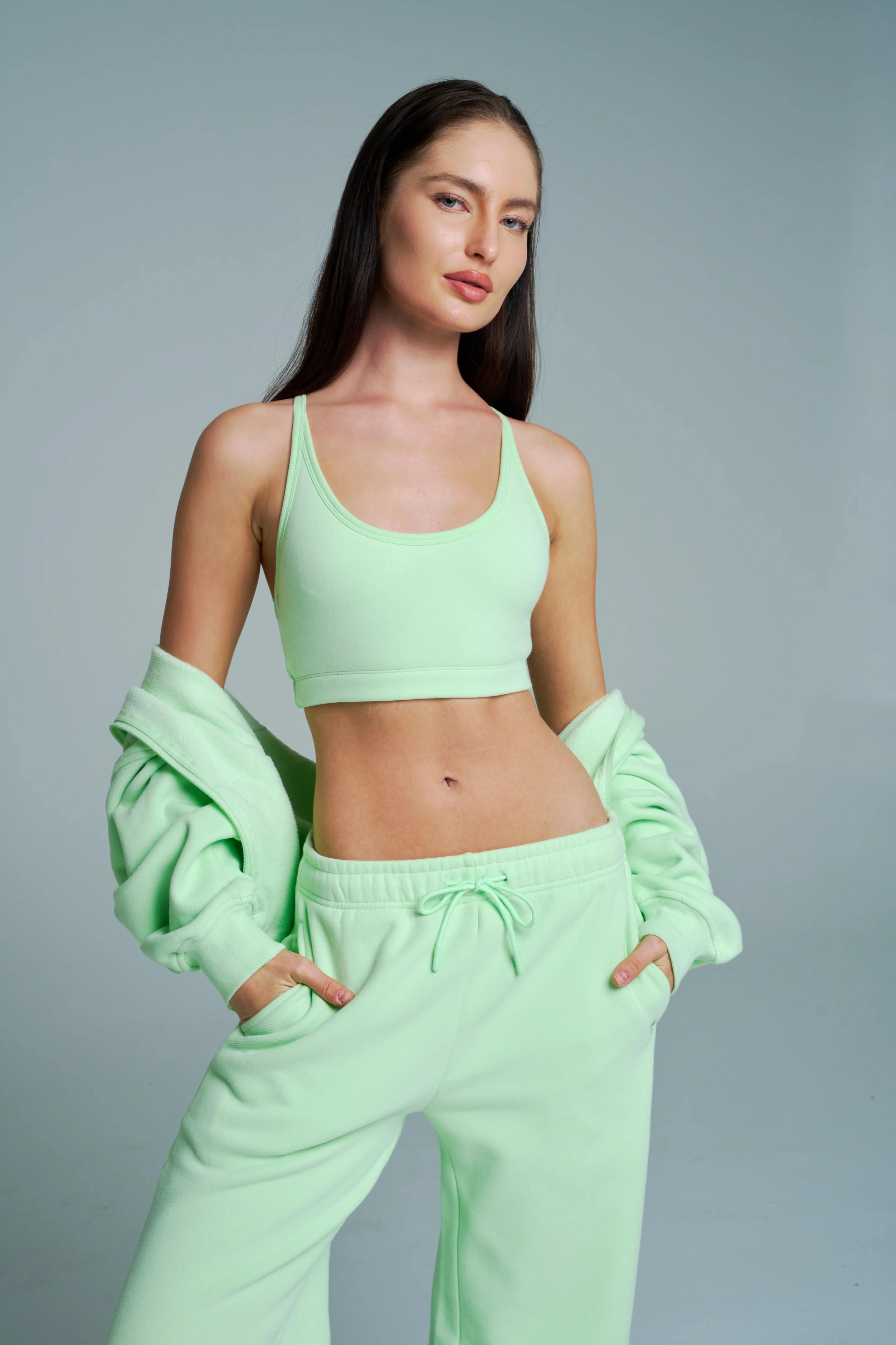 Plush Fleece Bralette - Honeydew - Image 5