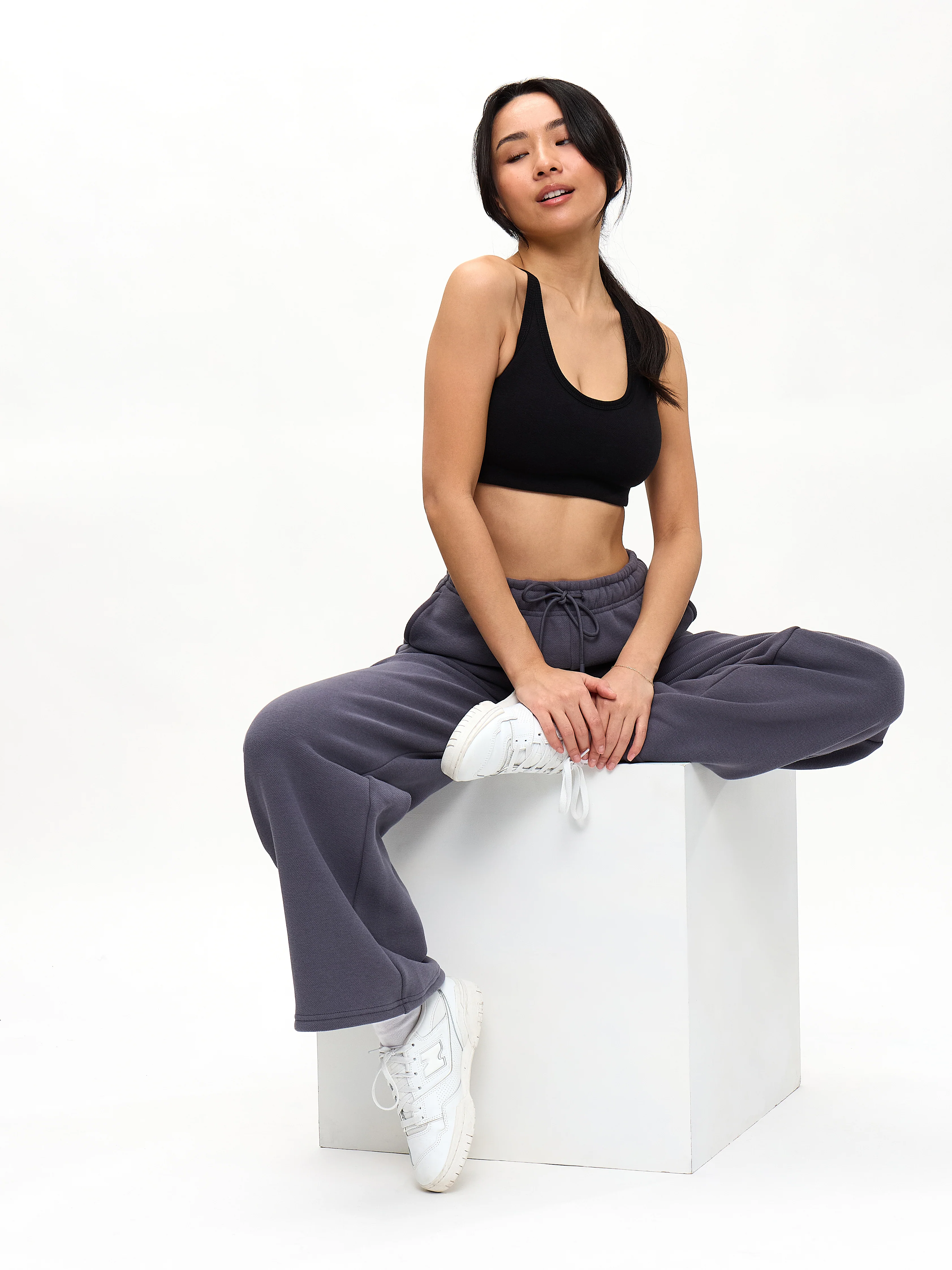 Plush Fleece Bralette - Onyx Black - Image 4