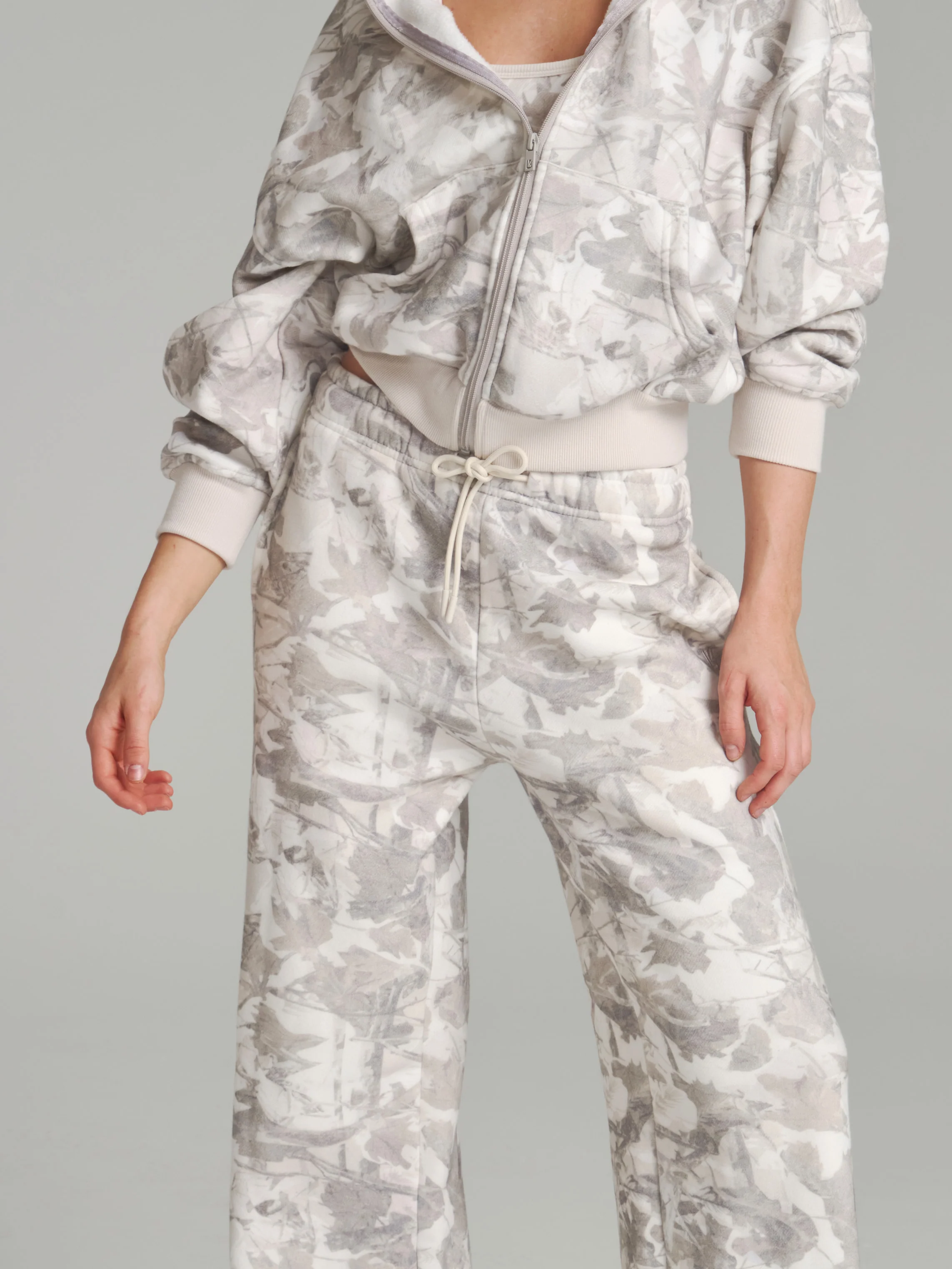 Plush Fleece Zip Hoodie - Snow Camo - Image 5