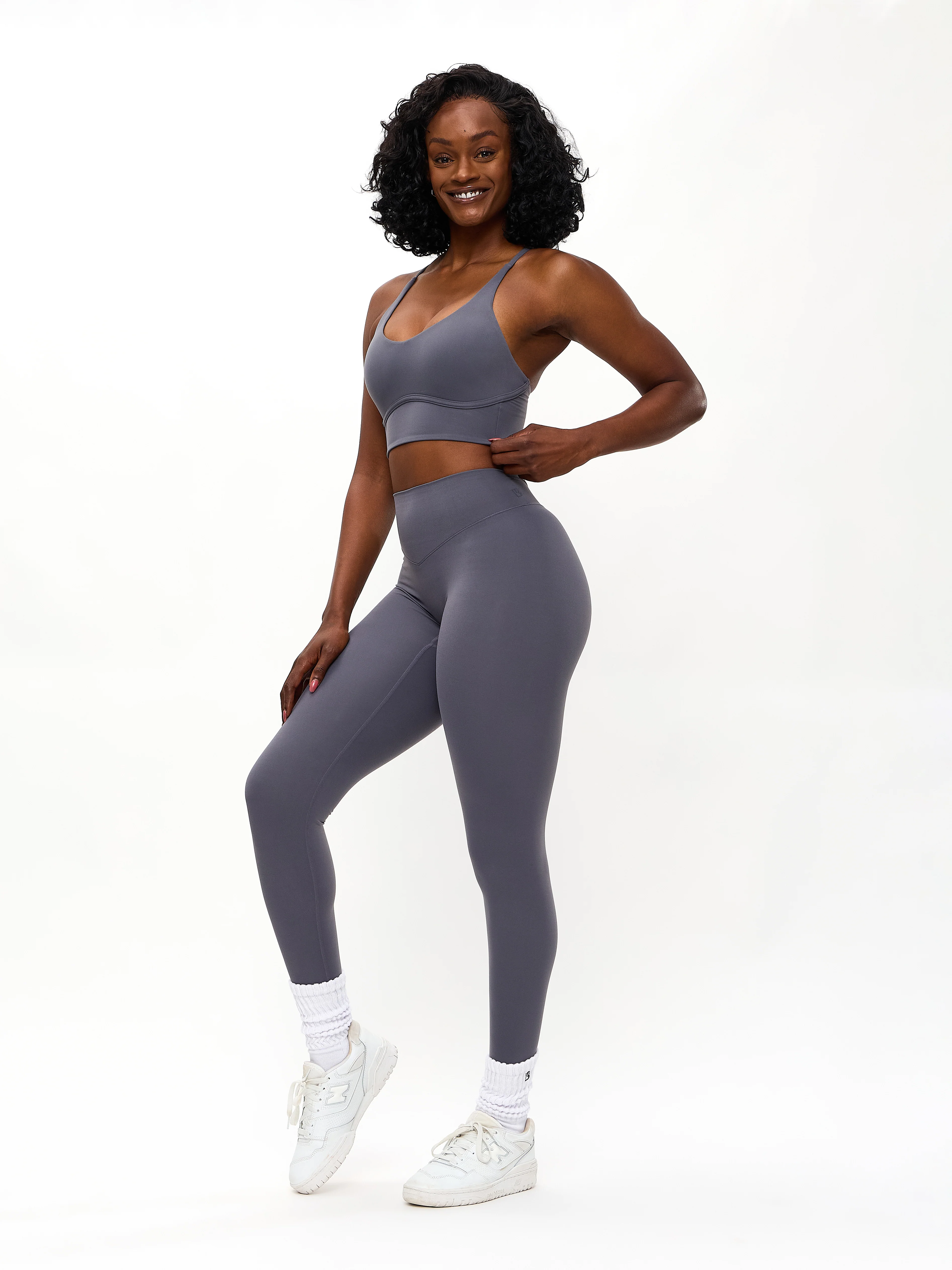 Poshknit Sports Bra - Blue Steel - Image 3