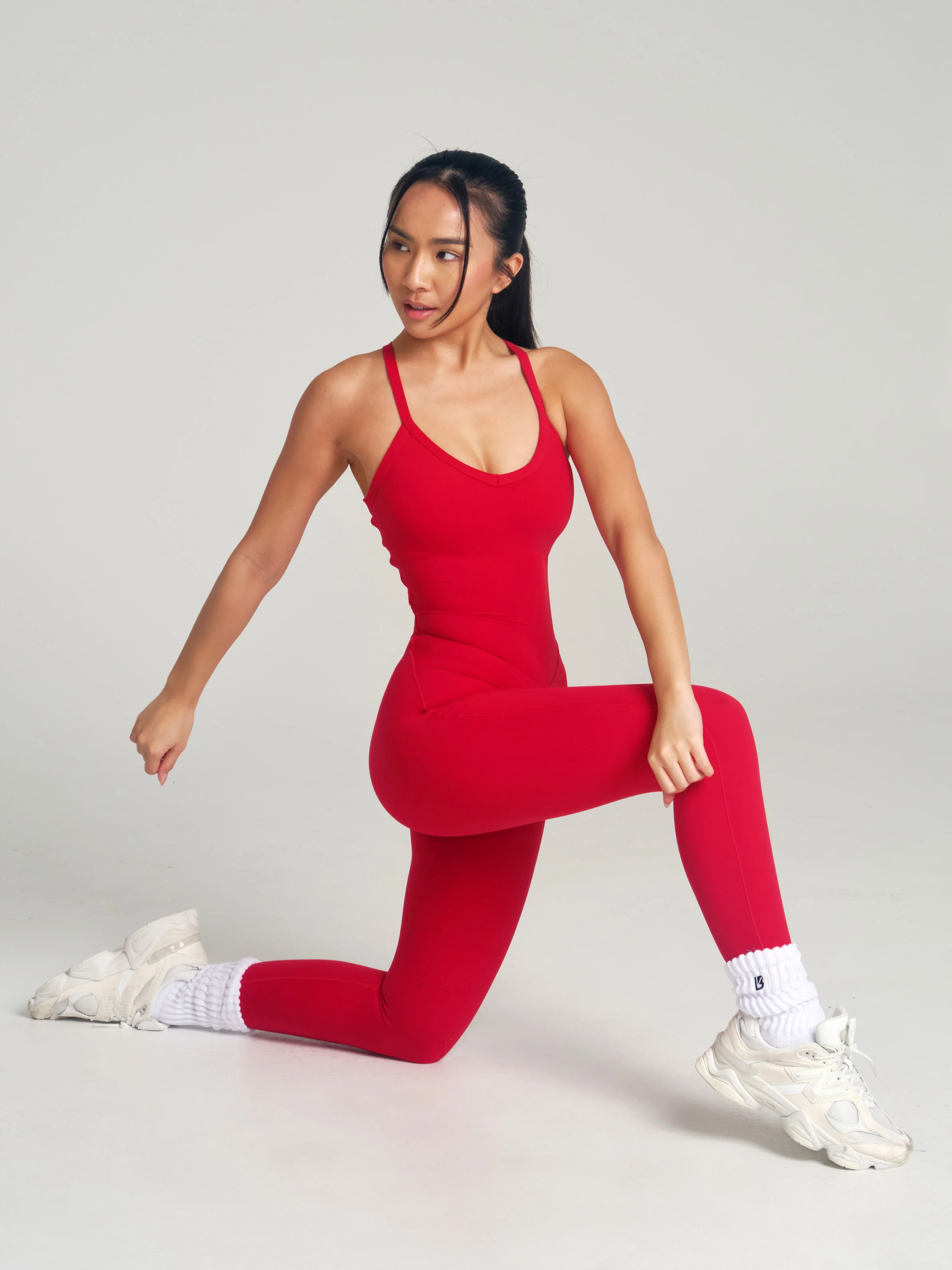 Poshknit Scrunch Bodysuit - Lipstick Red - Image 3