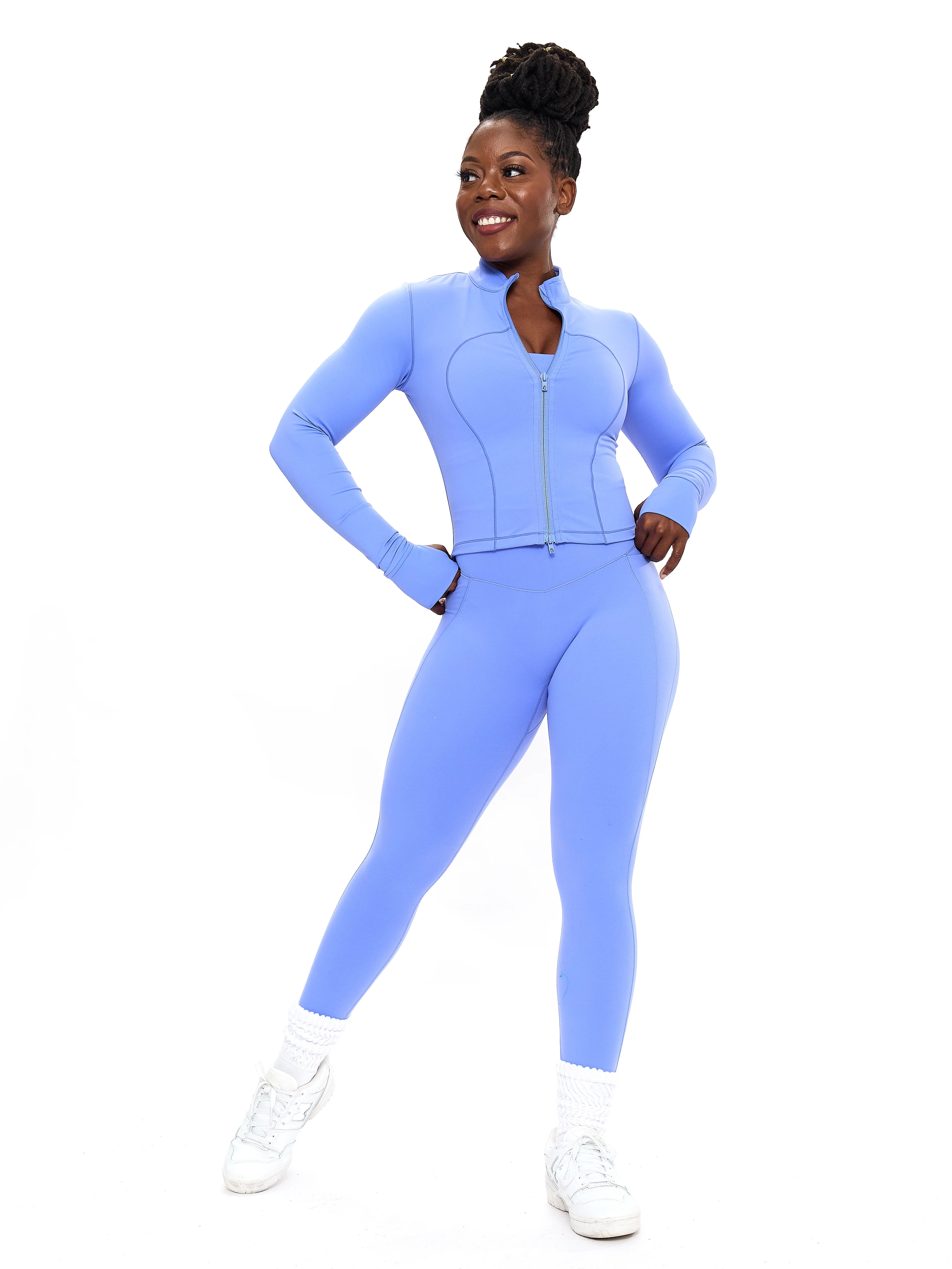 Poshknit Scrunch Pocket Legging - Azul - Image 3