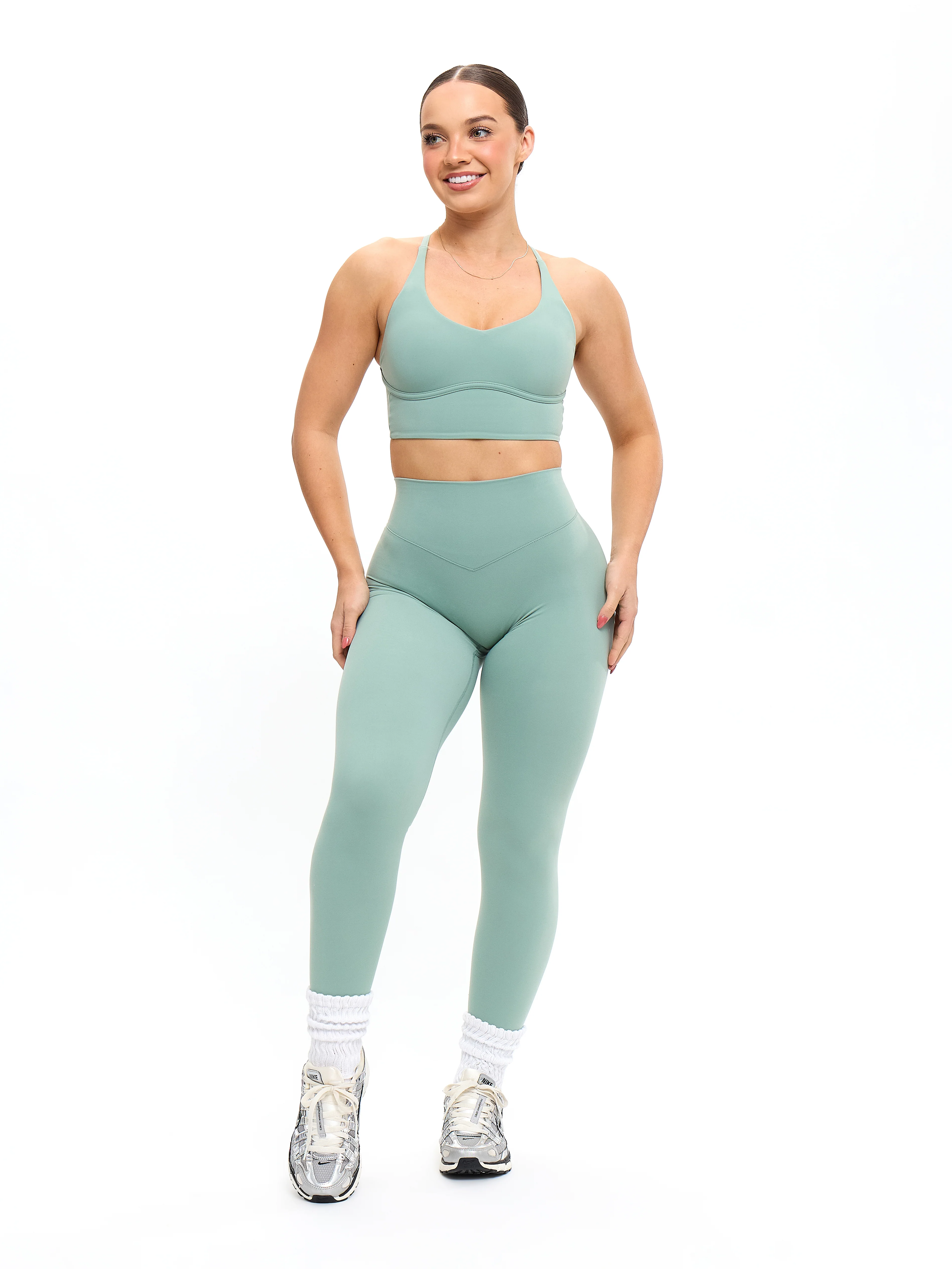 Poshknit Sports Bra - Arctic Moss - Image 3