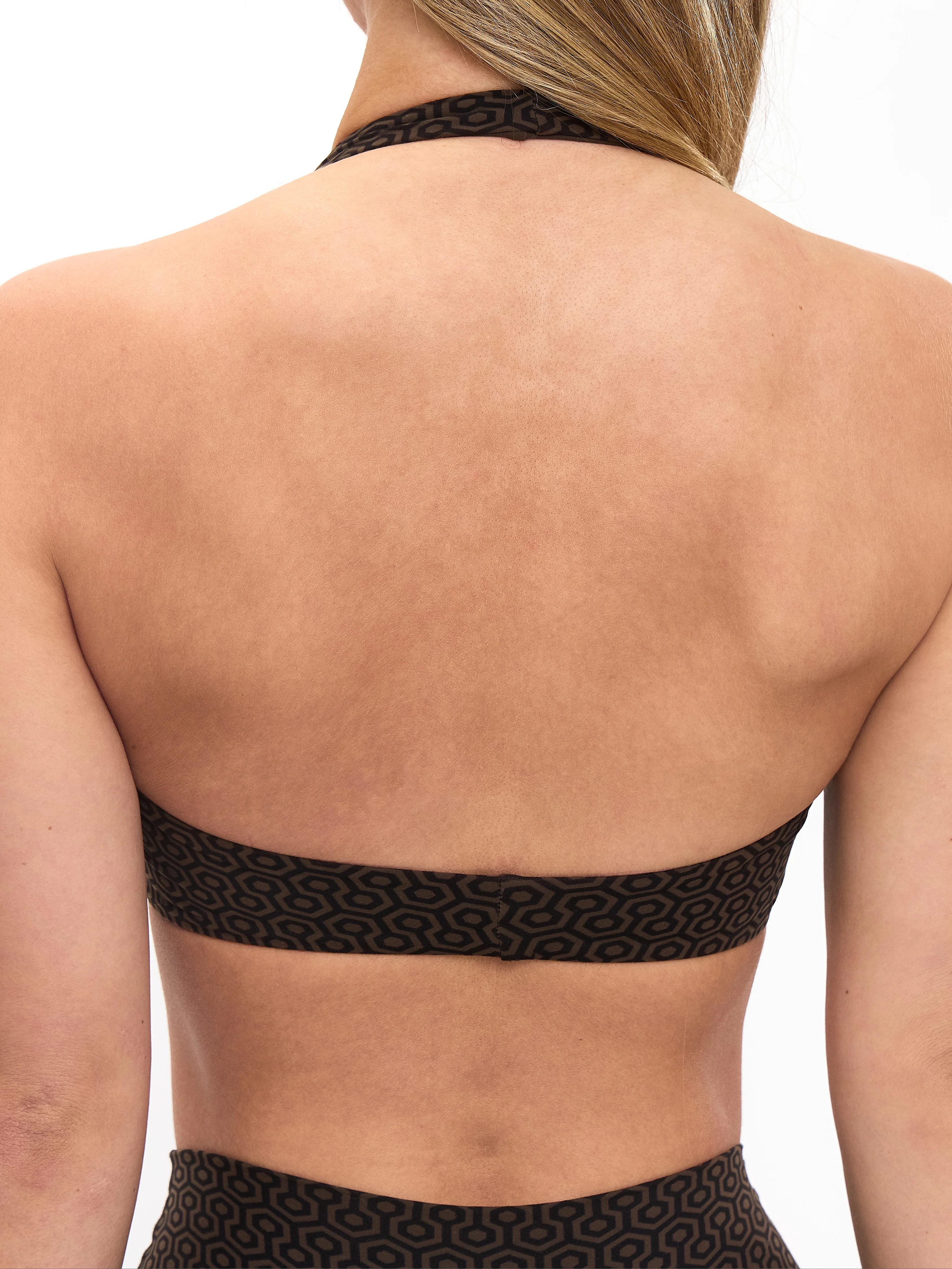Poshknit Twist Halter Sports Bra - Estes Print - Image 4
