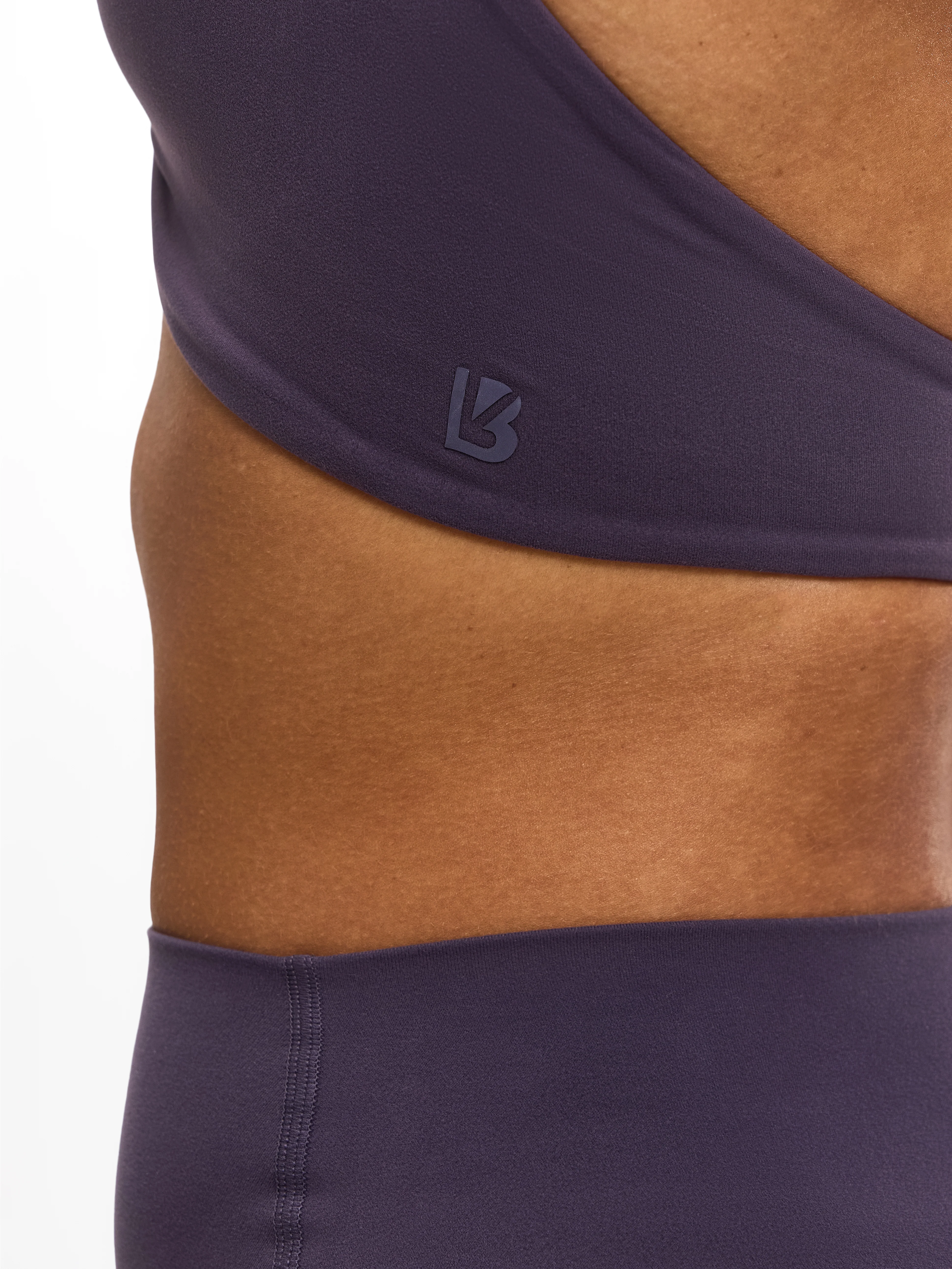 Poshknit Twist Halter Sports Bra - Purple Shadow - Image 3
