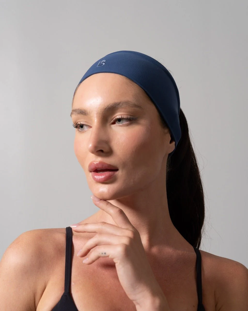 Poshknit Wide Headband - Baked Blue - Image 2