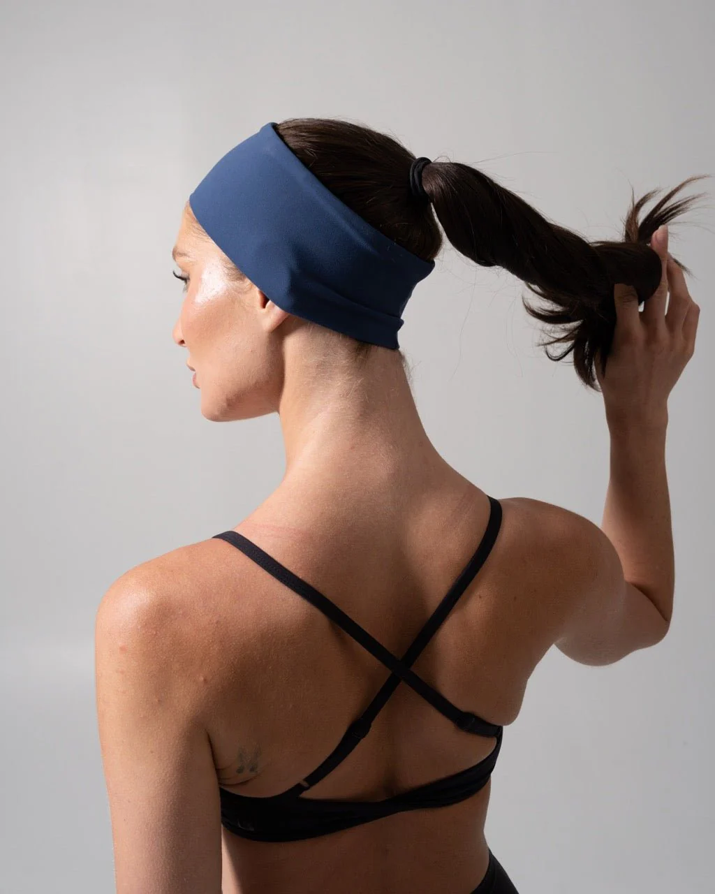 Poshknit Wide Headband - Baked Blue - Image 4