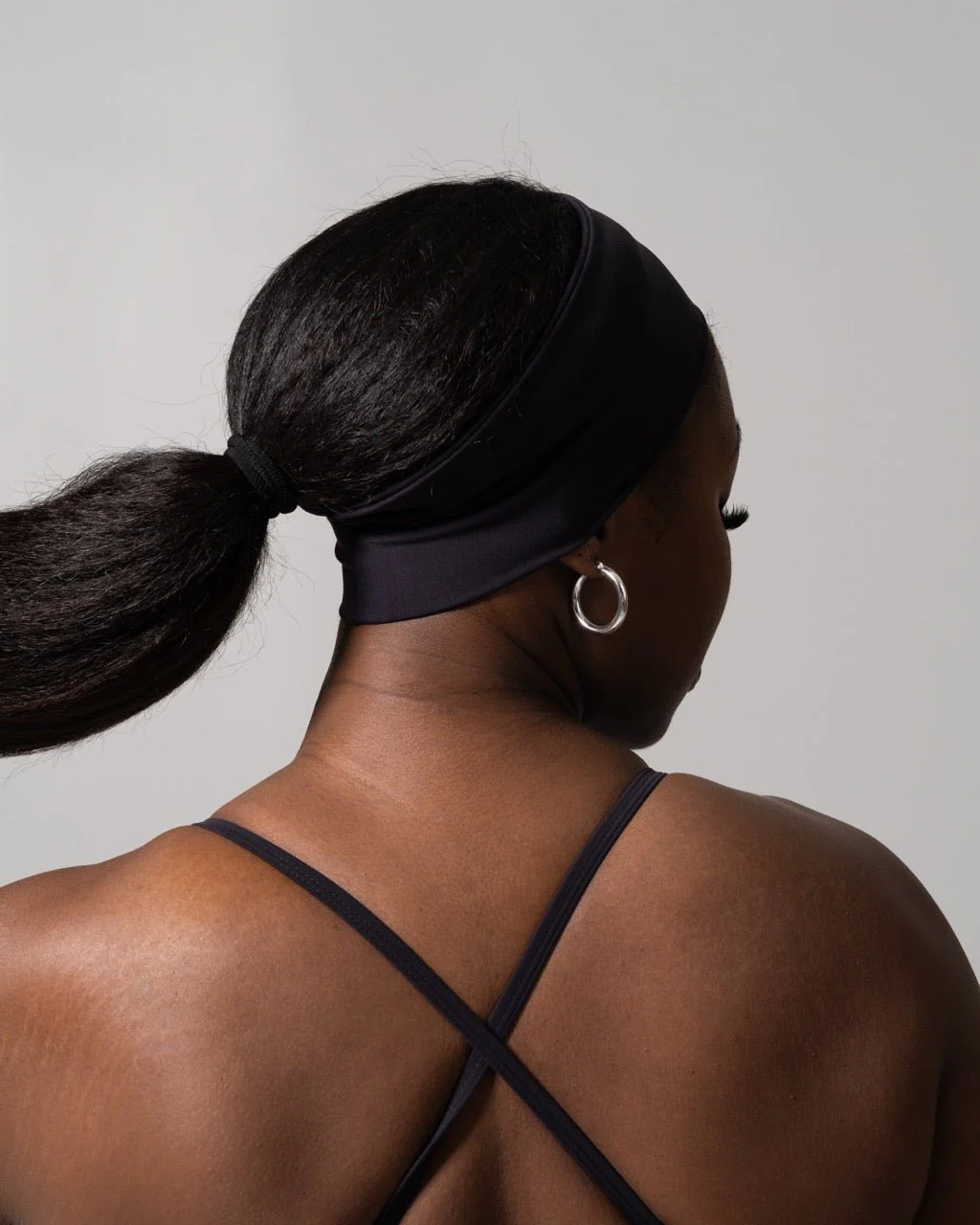Poshknit Wide Headband - Onyx Black - Image 3