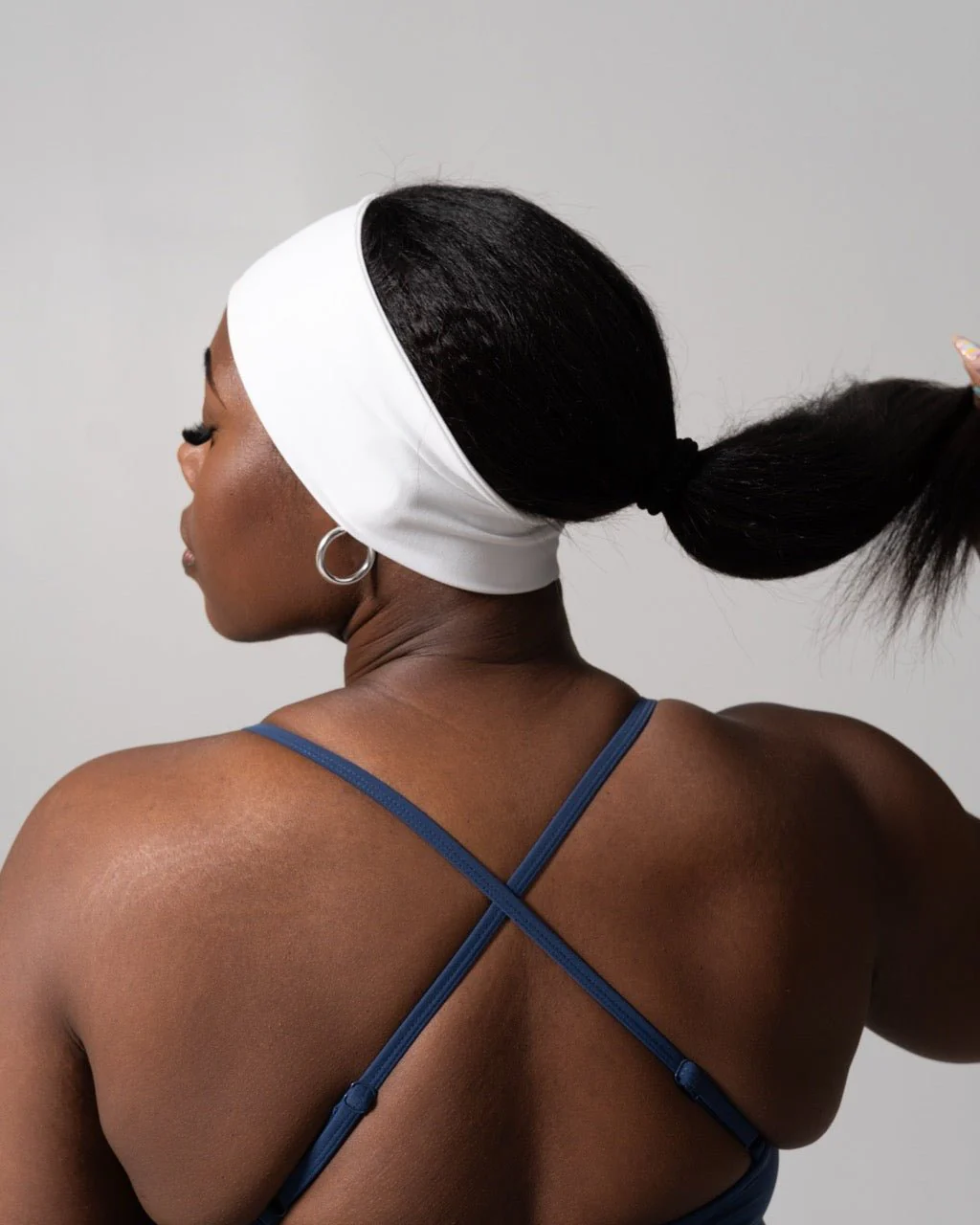 Poshknit Wide Headband - White - Image 3