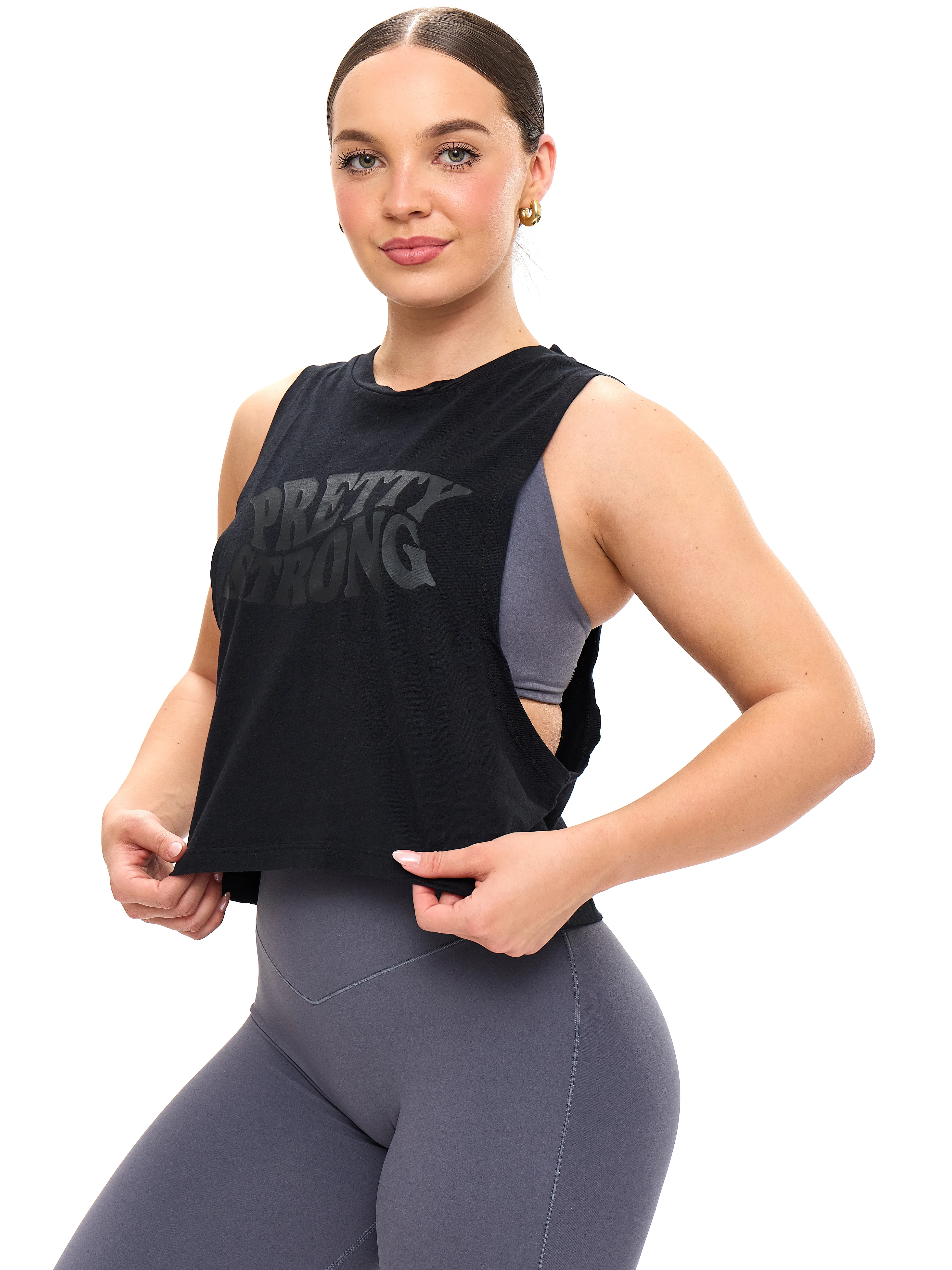 Pretty Crop Tank - Black - Image 3